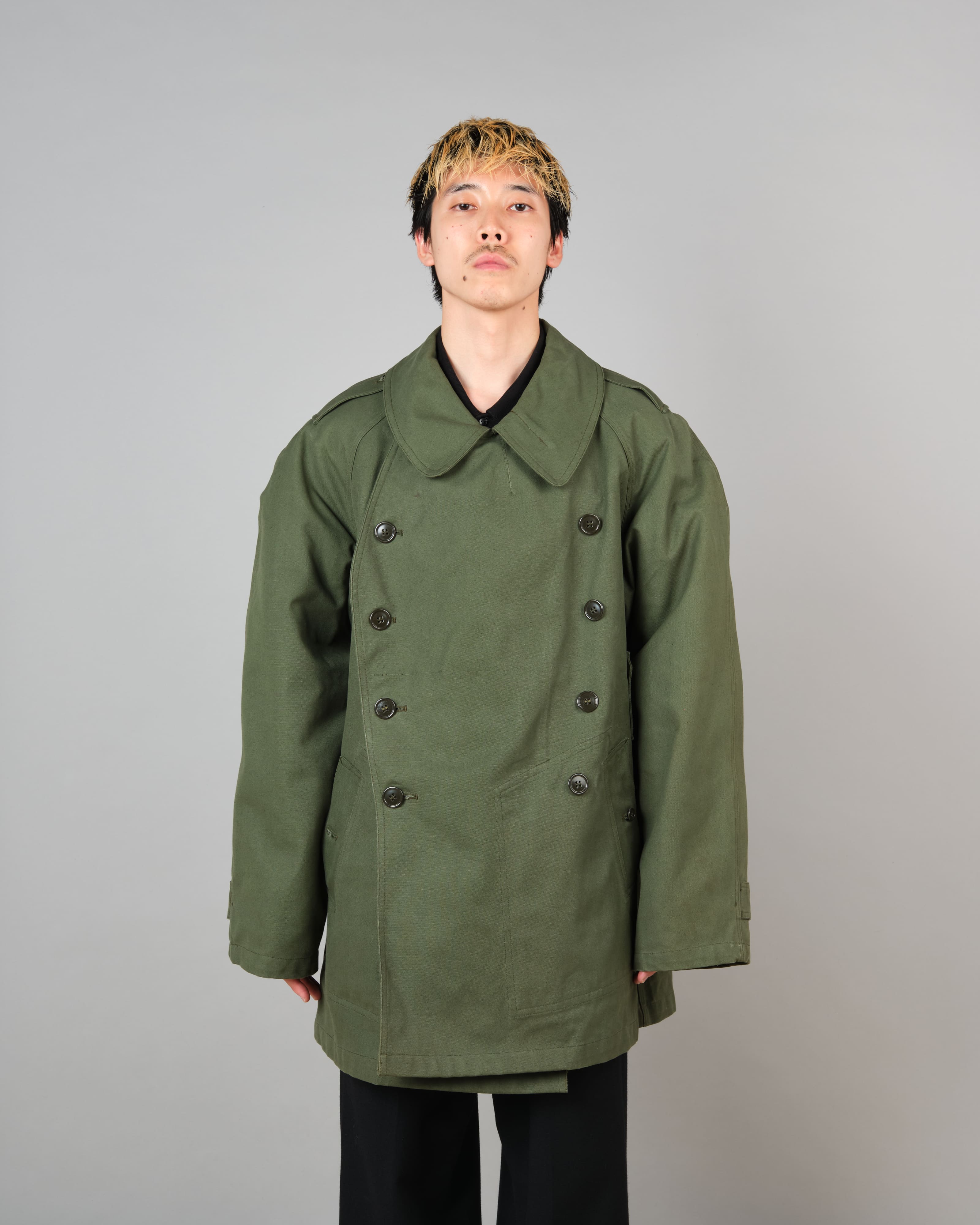 [~50's] French Air Force M38 Double Breasted Motorcycle Jacket With Liner Size.96-100 "Dead Stock"