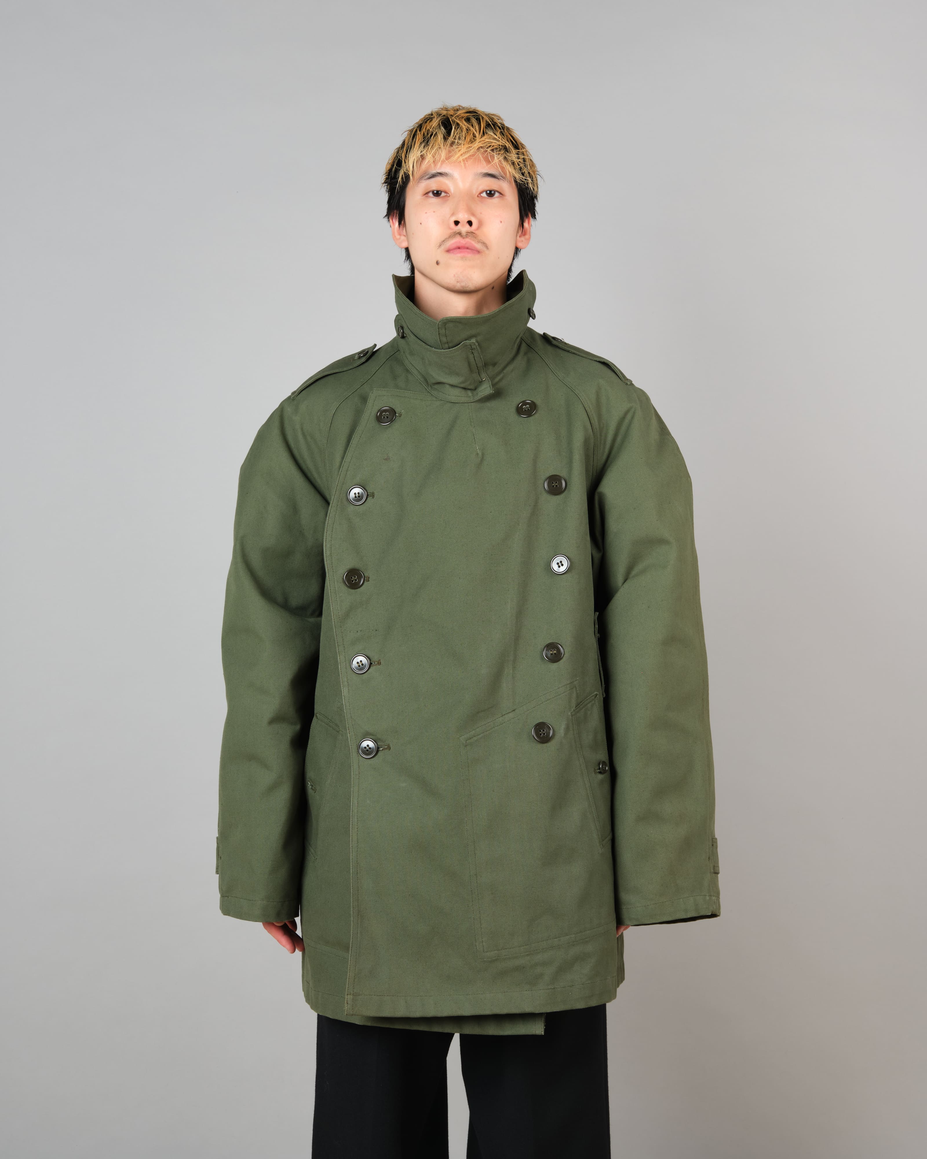[~50's] French Air Force M38 Double Breasted Motorcycle Jacket With Liner Size.96-100 "Dead Stock"