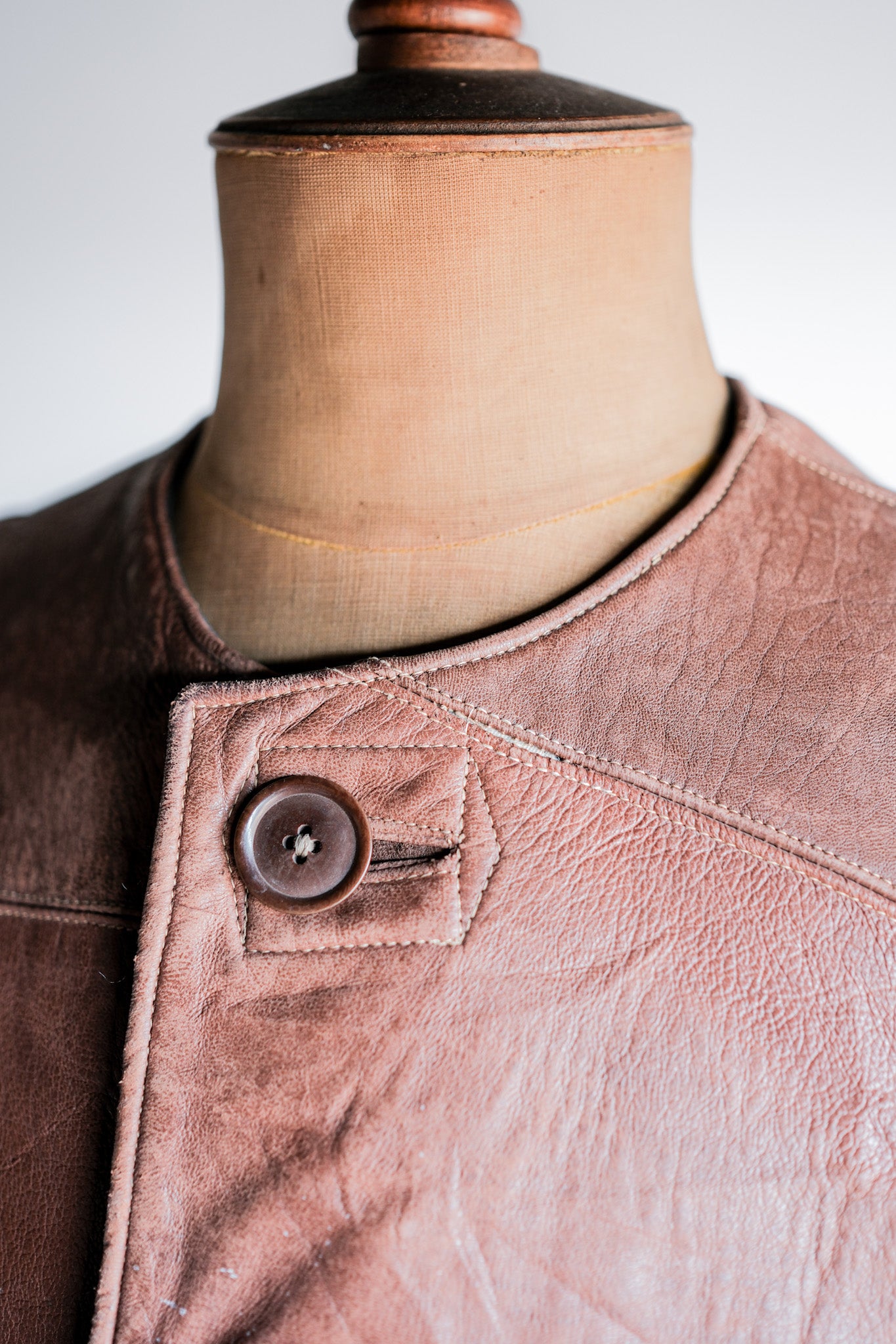 ［~40's］WWⅡ British Army Jerkin Leather Vest Size.2 "Modified"