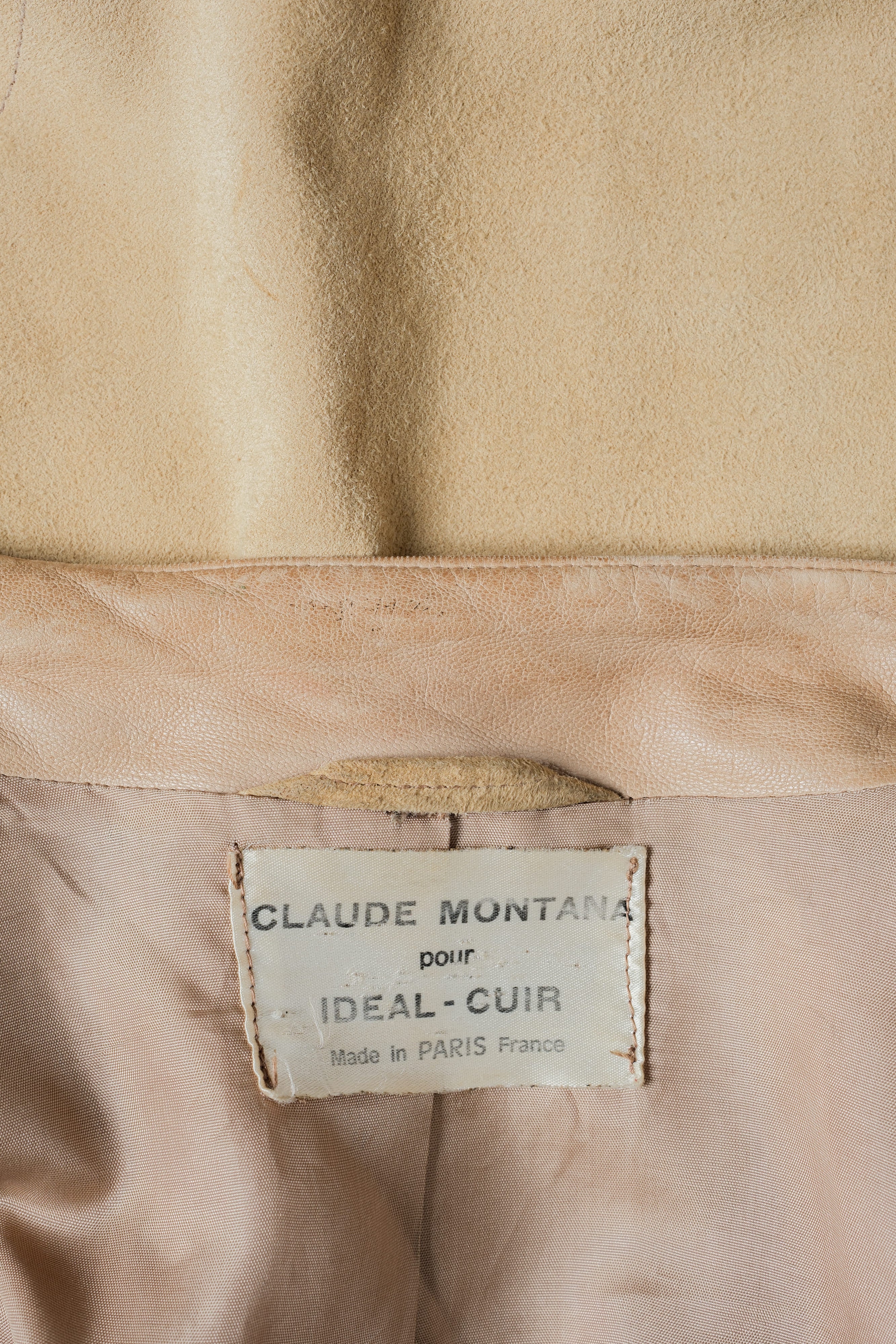 [~ 80's] Old Claude Montana Raglan Sleeve Zip Up Suede Leather Jacket