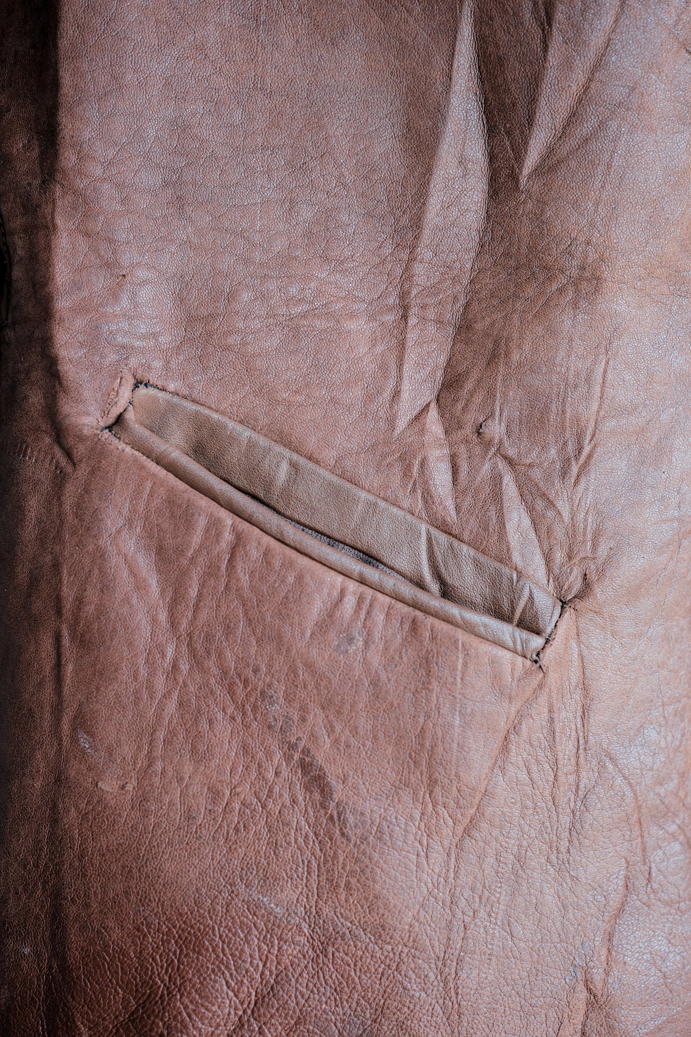 ［~40's］WWⅡ British Army Jerkin Leather Vest Size.2 "Modified"