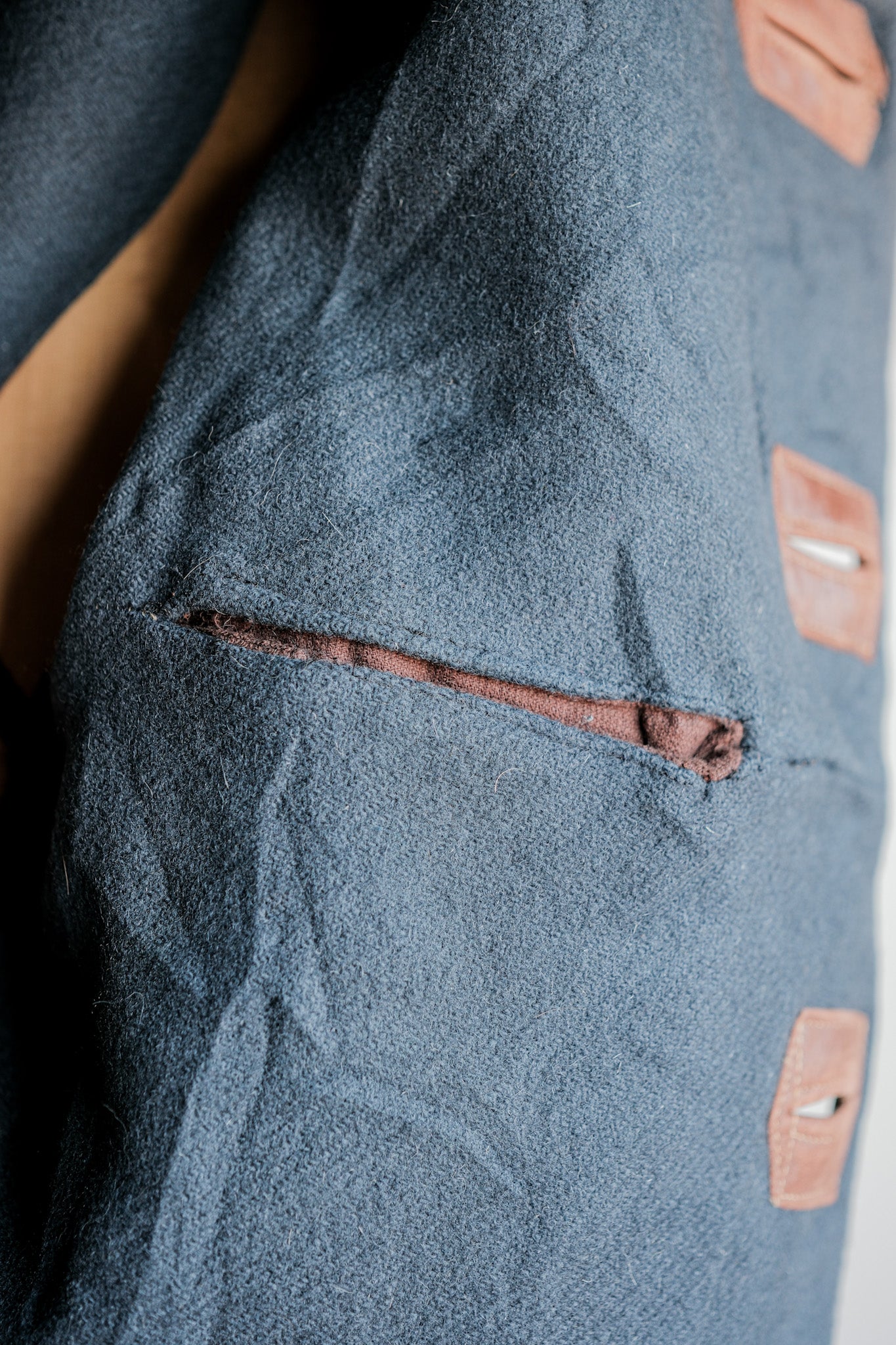 【~40's】WWⅡ British Army Jerkin Leather Vest Size.2 "Modified"