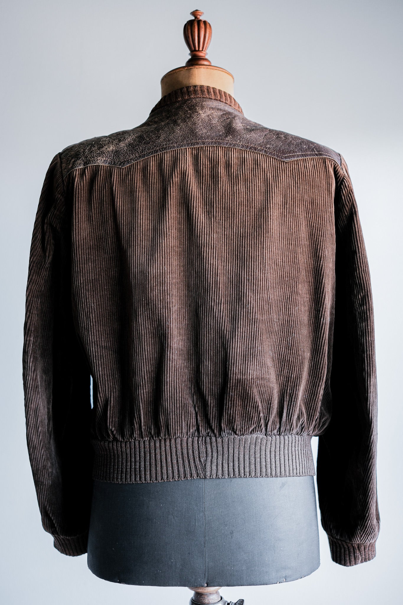 ［~30's］German Vintage Brown Corduroy Zip Up Blouson