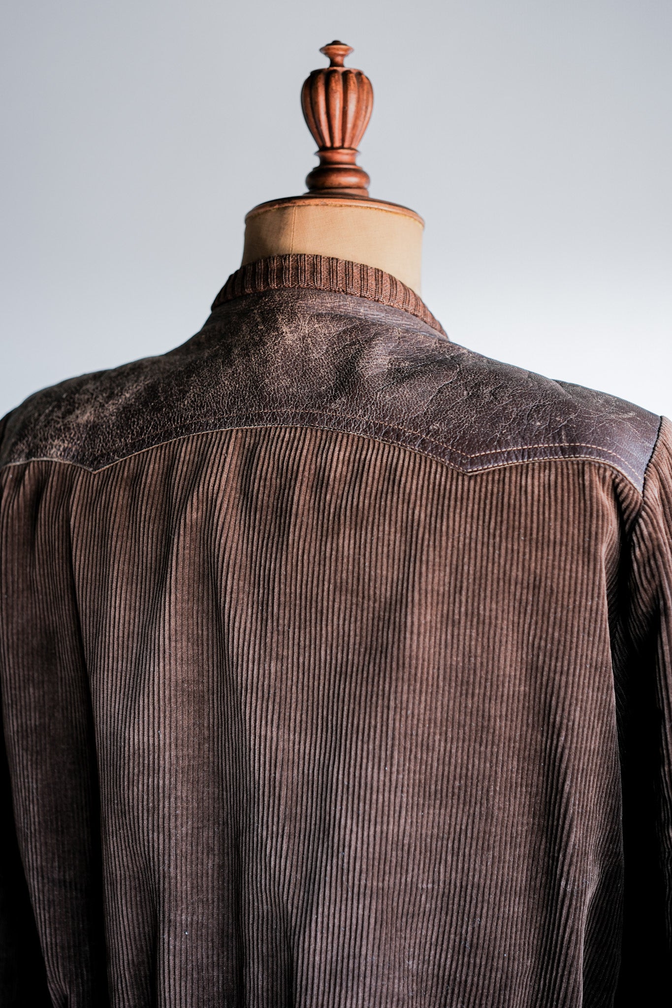 ［~30's］German Vintage Brown Corduroy Zip Up Blouson