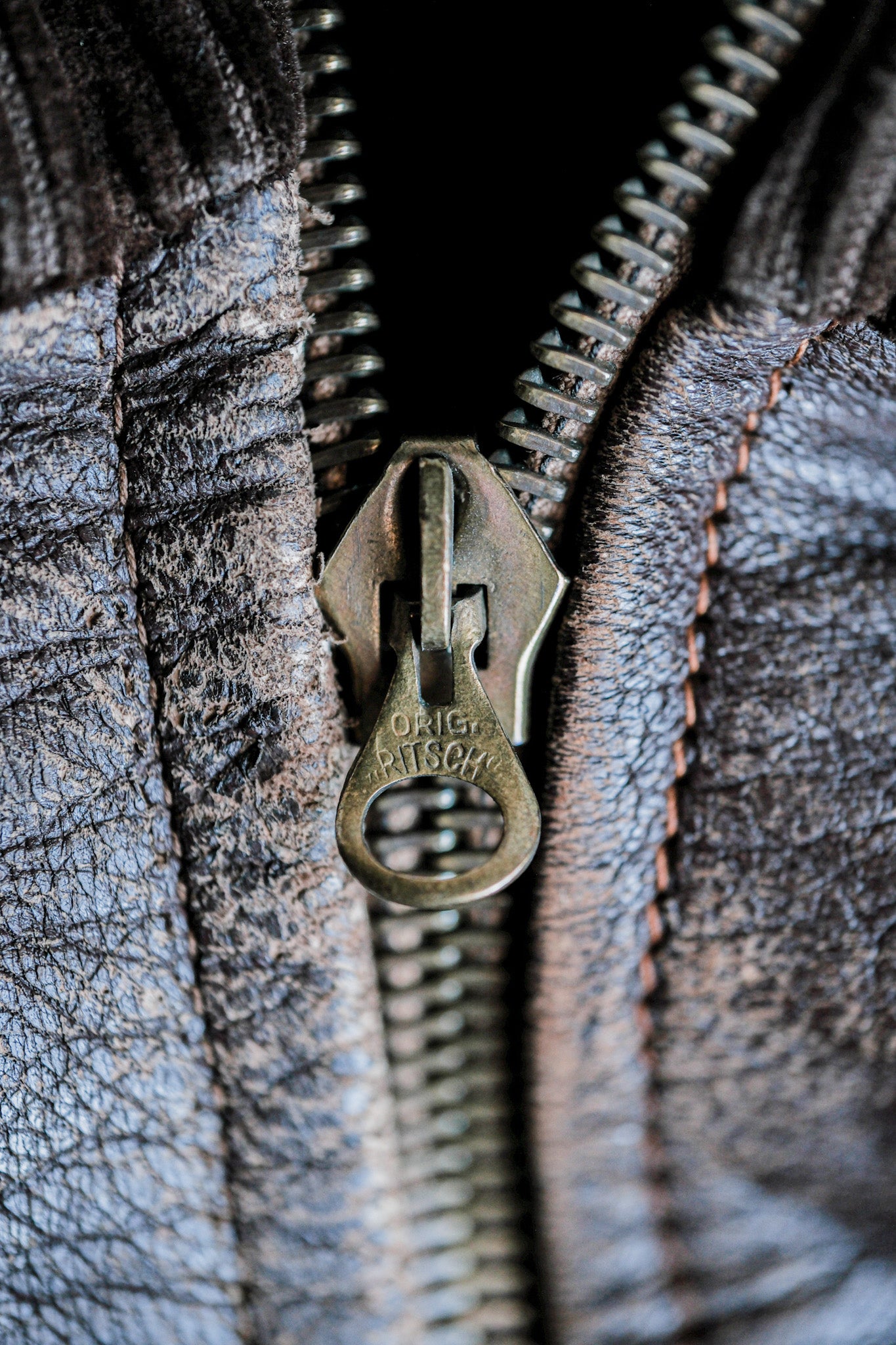 ［~30's］German Vintage Brown Corduroy Zip Up Blouson