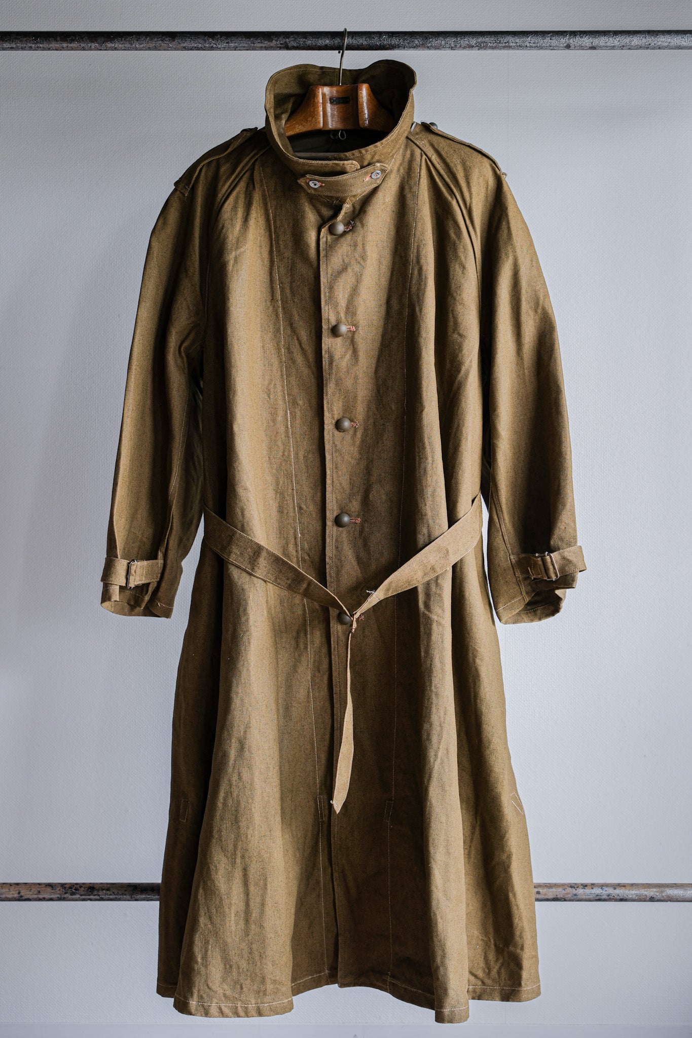 ［~40's］French Army M35 Motorcycle Coat Size.1 "Linen Type" "Dead Stock"