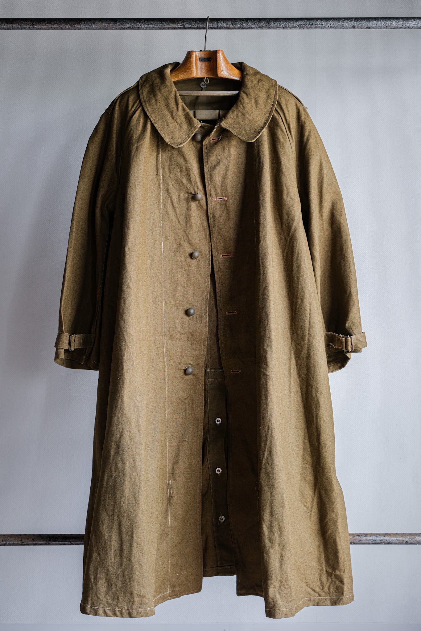 ［~40's］French Army M35 Motorcycle Coat Size.1 "Linen Type" "Dead Stock"