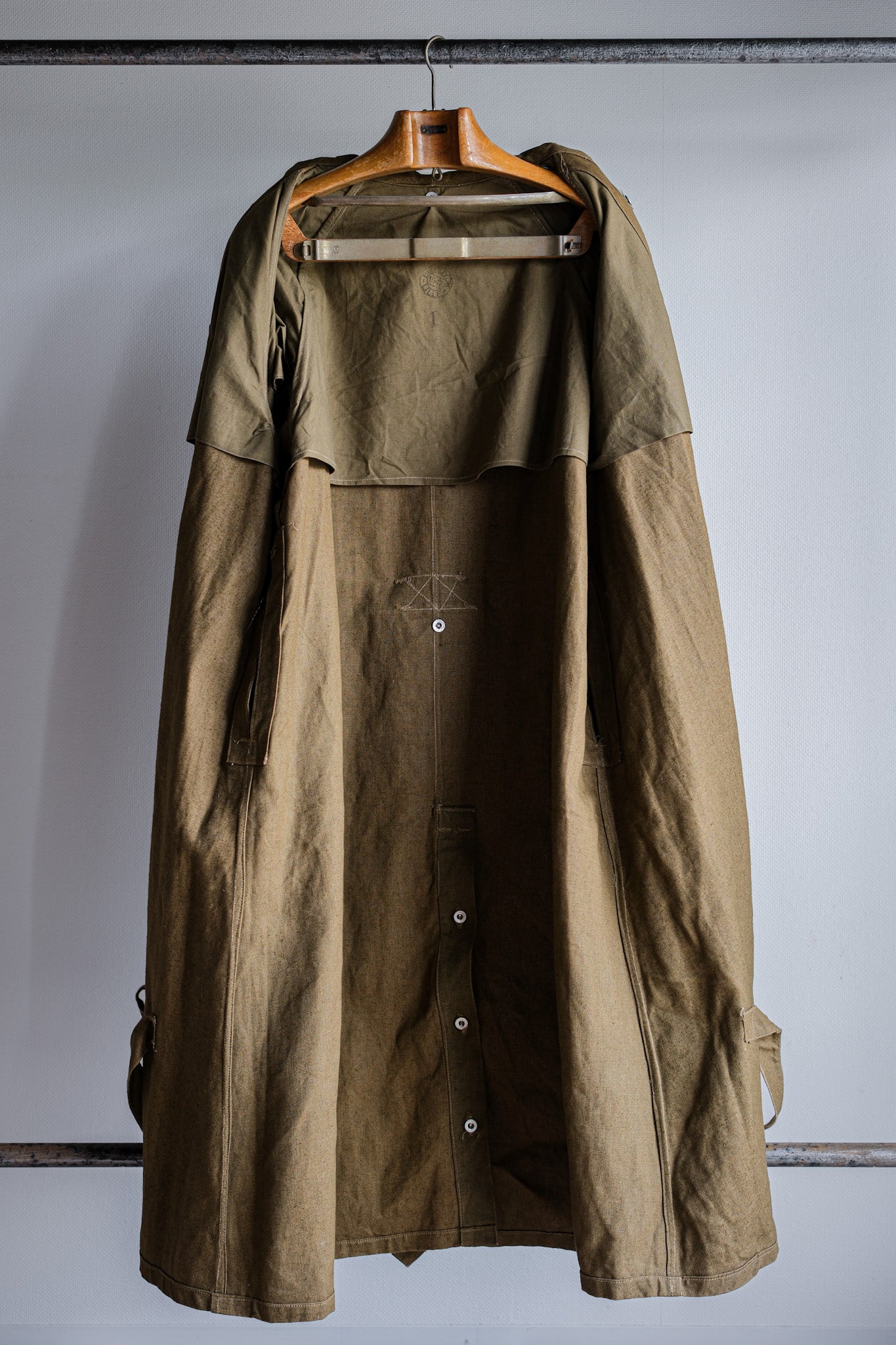 ［~40's］French Army M35 Motorcycle Coat Size.1 "Linen Type" "Dead Stock"