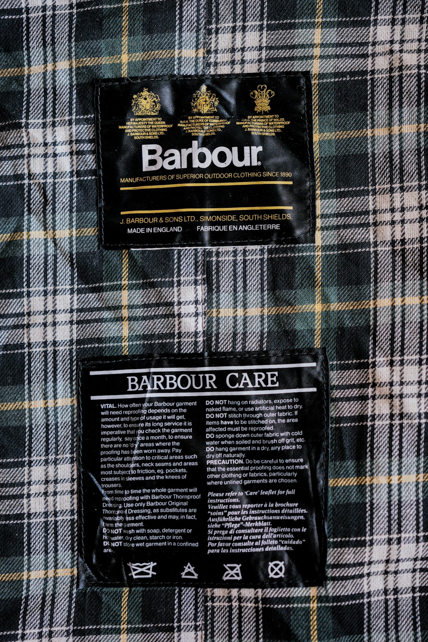 【~90's】Vintage Barbour "TRENCH COAT" 3 Crest