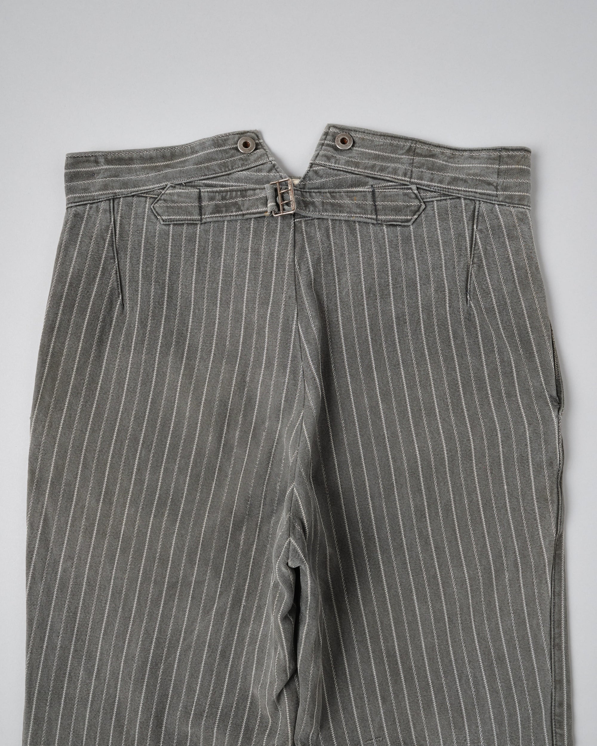 ［~40’s］French Vintage Cotton Striped Work Pants "Le Mont St Michel"