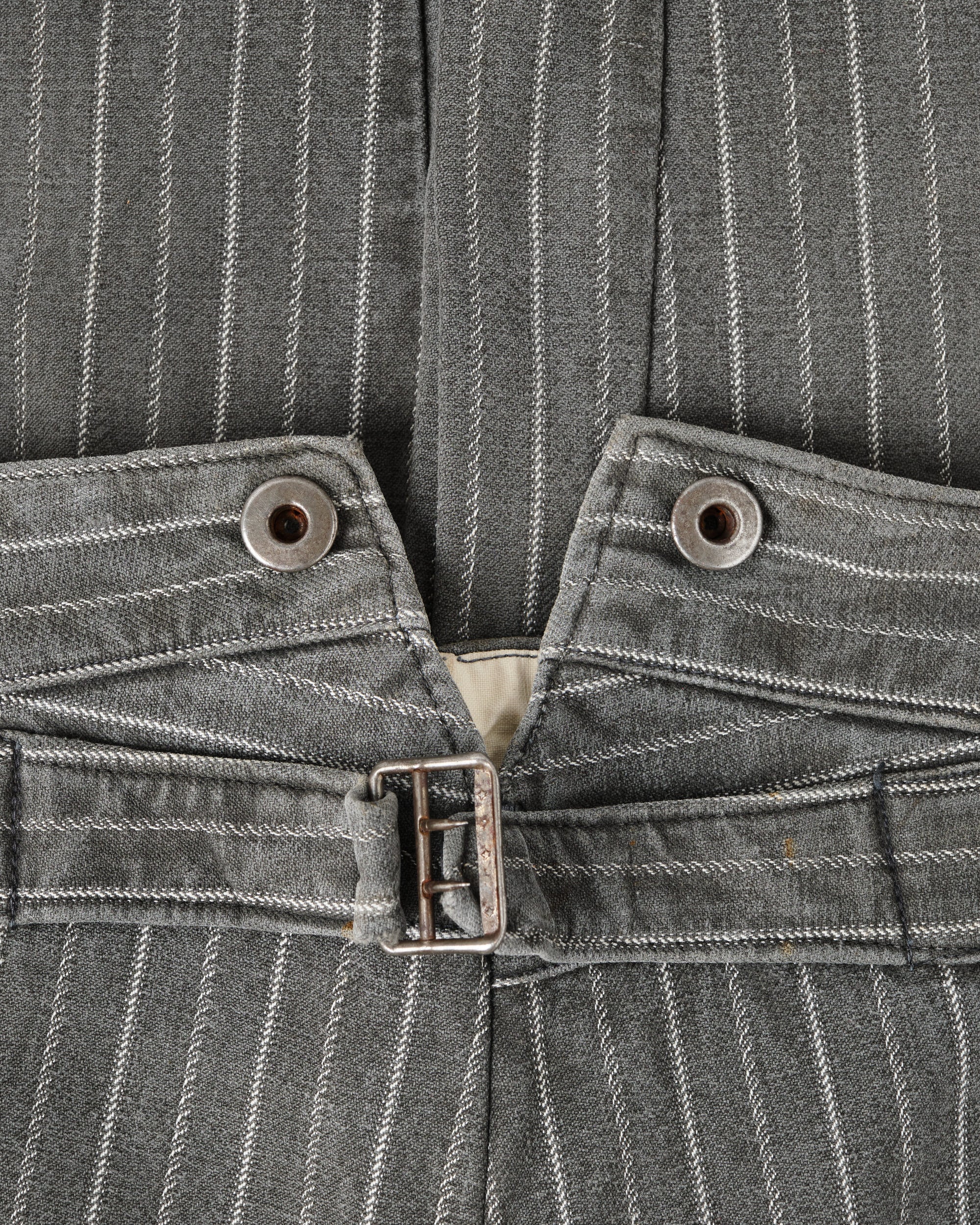 ［~40’s］French Vintage Cotton Striped Work Pants "Le Mont St Michel"