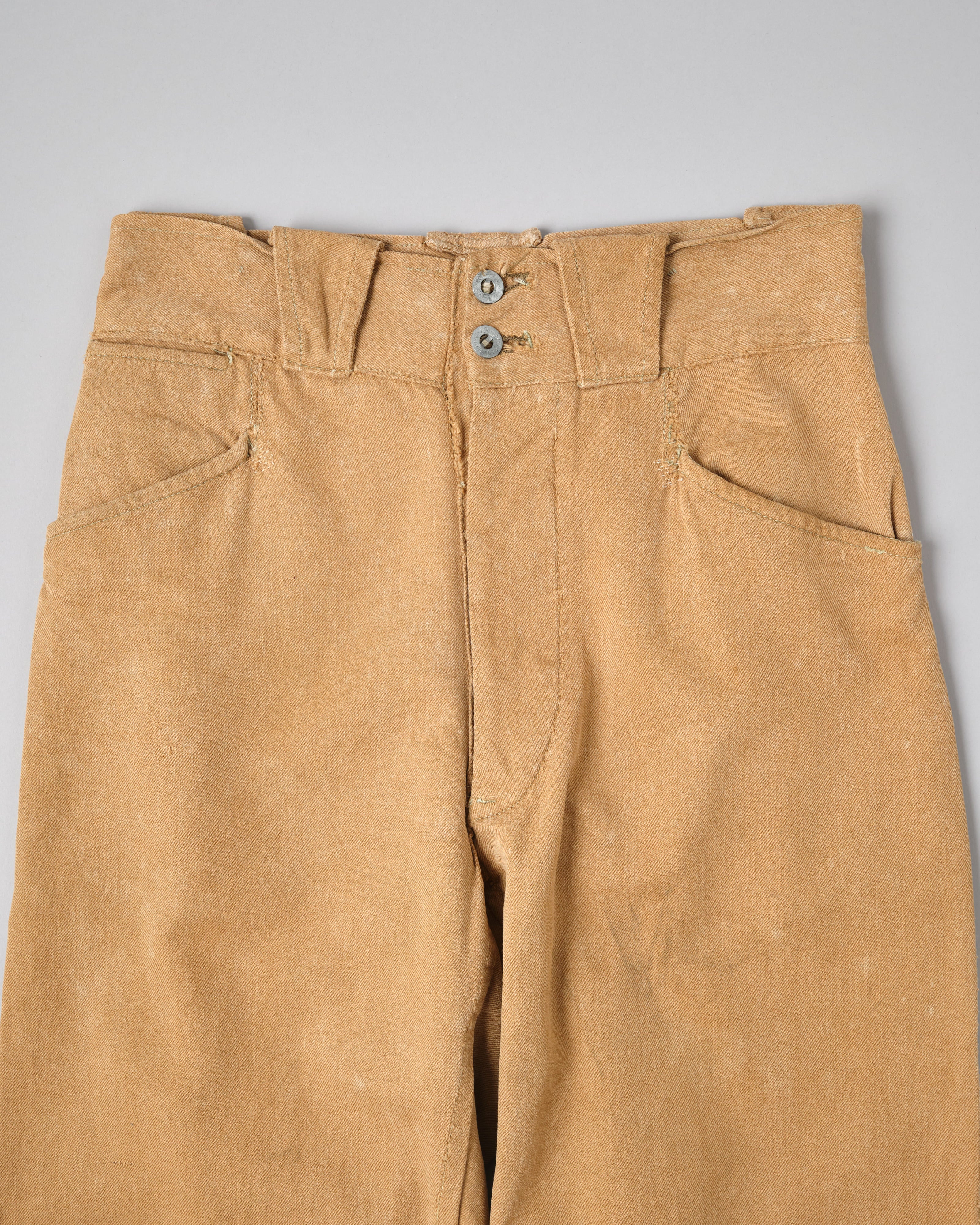 [~ 50's] Armée française Brown Beige Cotton Twill pantalon