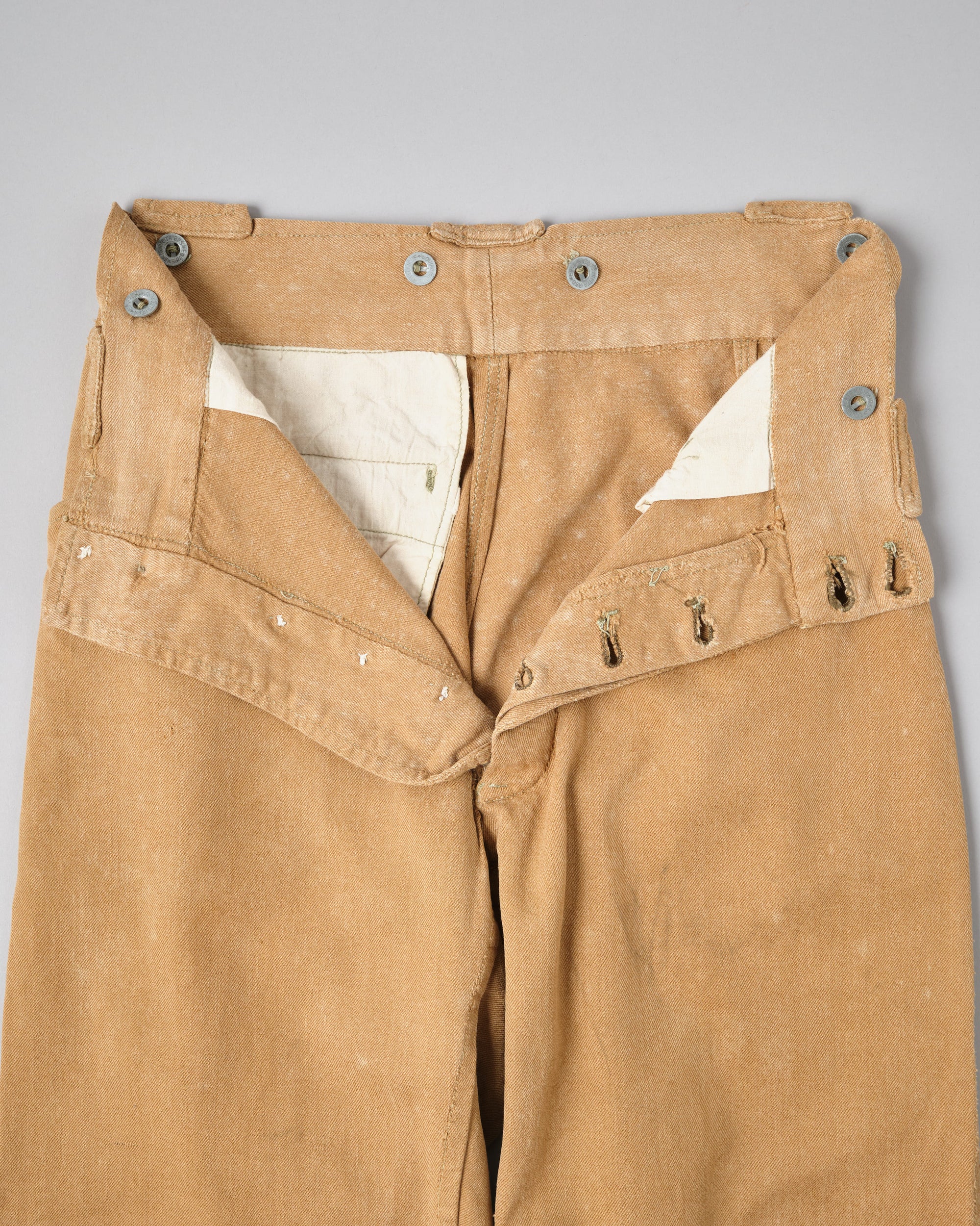 ［~50’s］French Army Brown Beige Cotton Twill Trousers