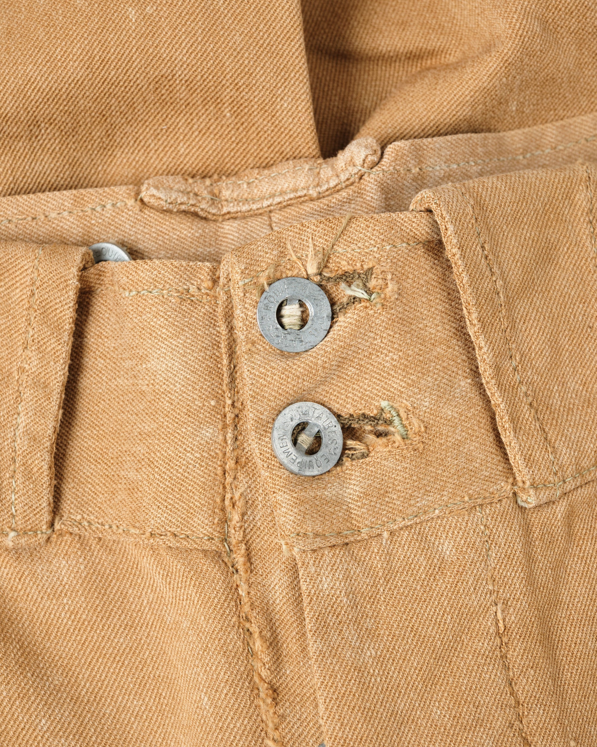 ［~50’s］French Army Brown Beige Cotton Twill Trousers