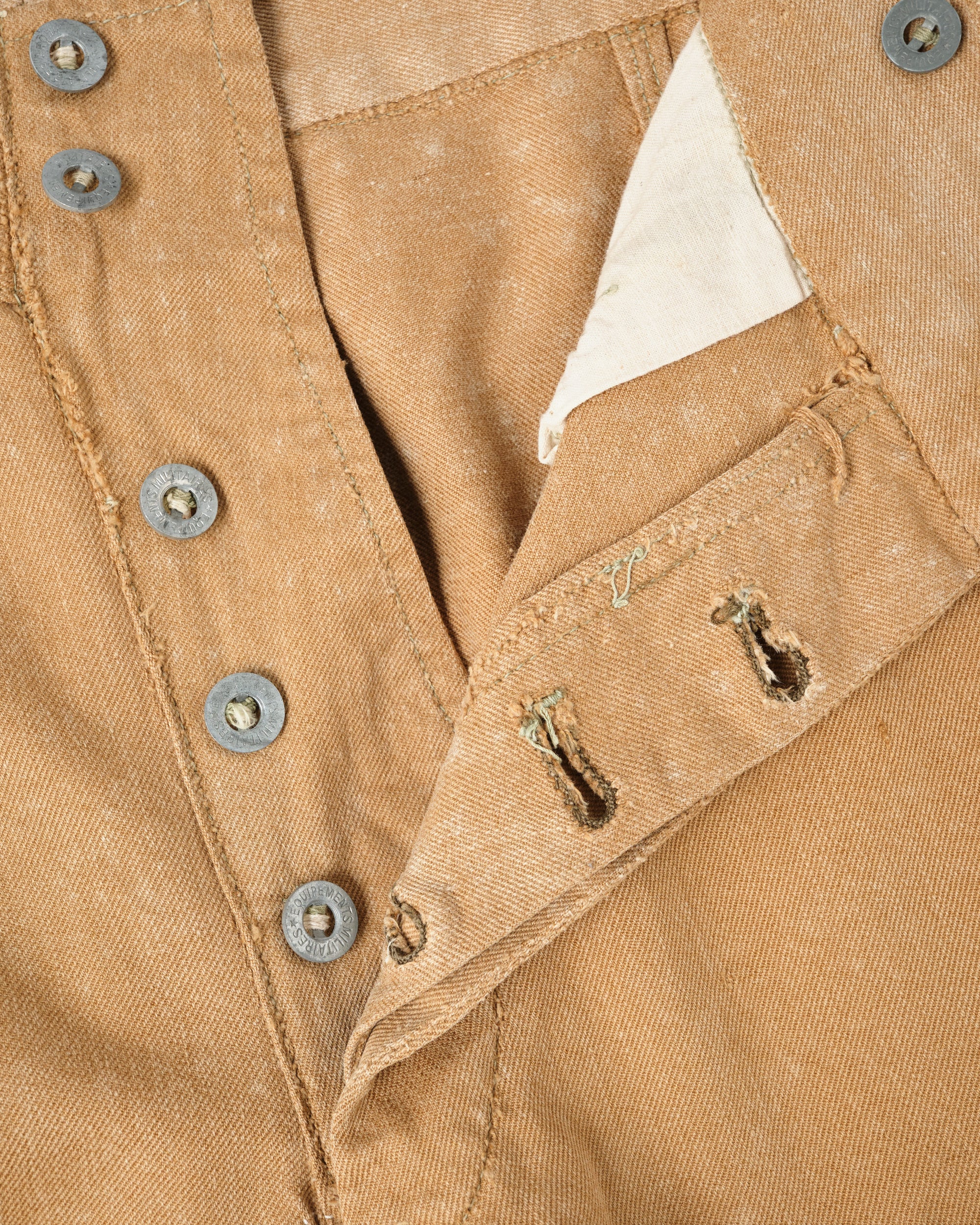 ［~50’s］French Army Brown Beige Cotton Twill Trousers