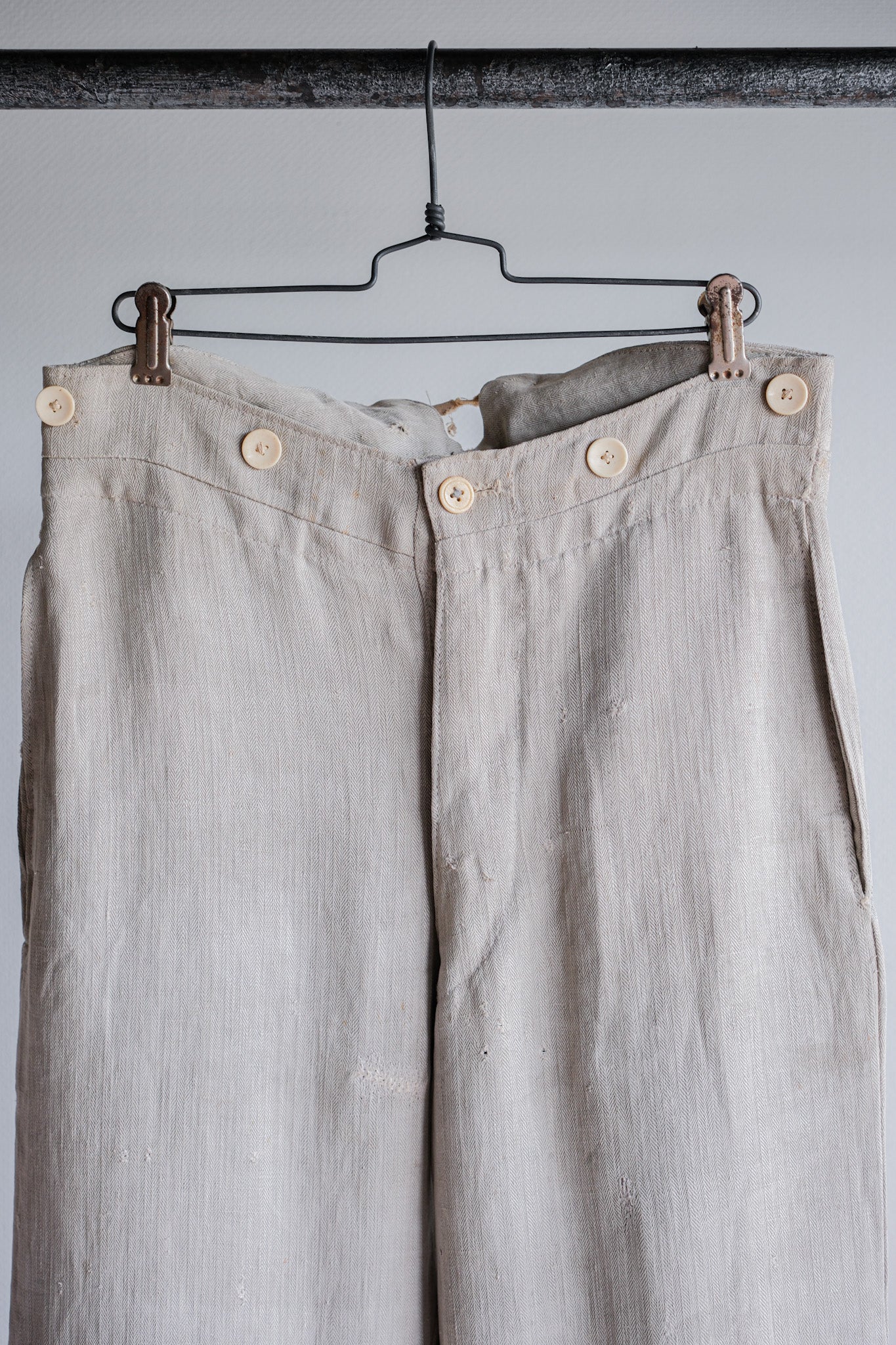 ［~40's］WWⅡ German Army Drillich HBT Linen Trousers "Wehrmacht"