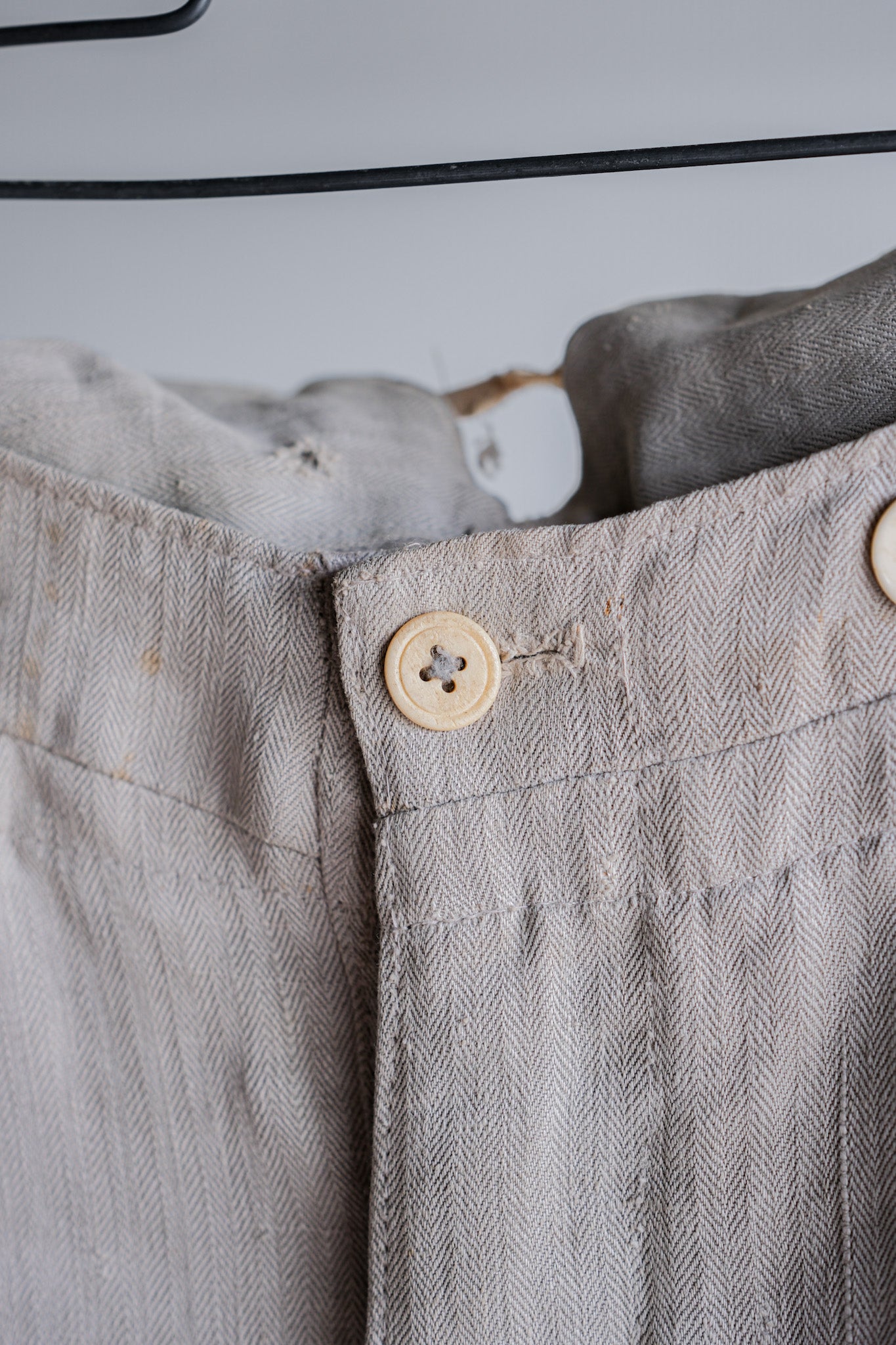 【~40's】WWⅡ German Army Drillich HBT Linen Trousers "Wehrmacht"