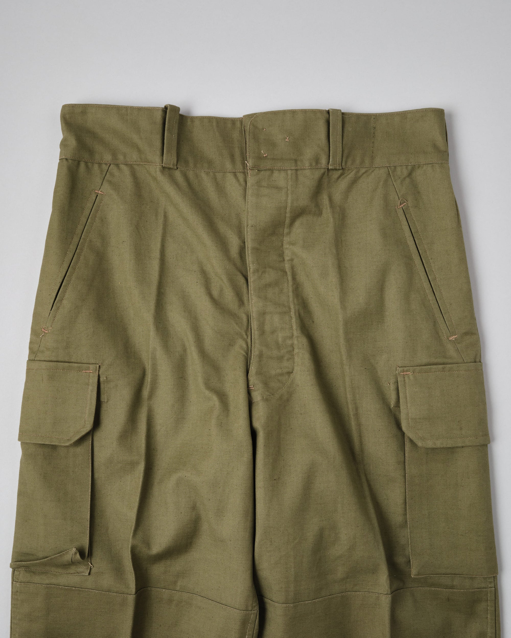 【~40's】French Army M47 Field Trousers With 3 Top Buttons Size.100XC "1st Type" "Dead Stock"