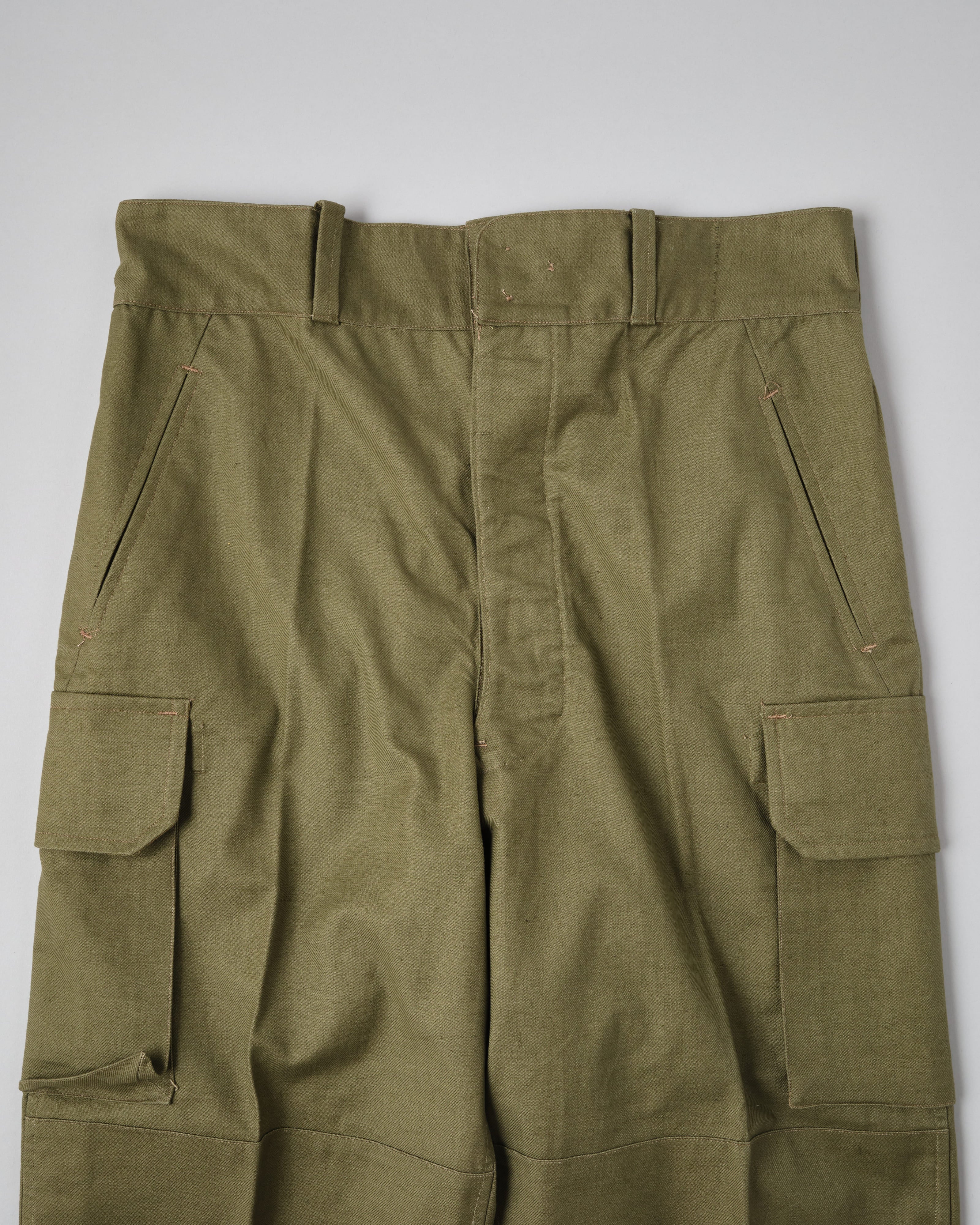 【~40's】French Army M47 Field Trousers With 3 Top Buttons Size.100XC "1st Type" "Dead Stock"