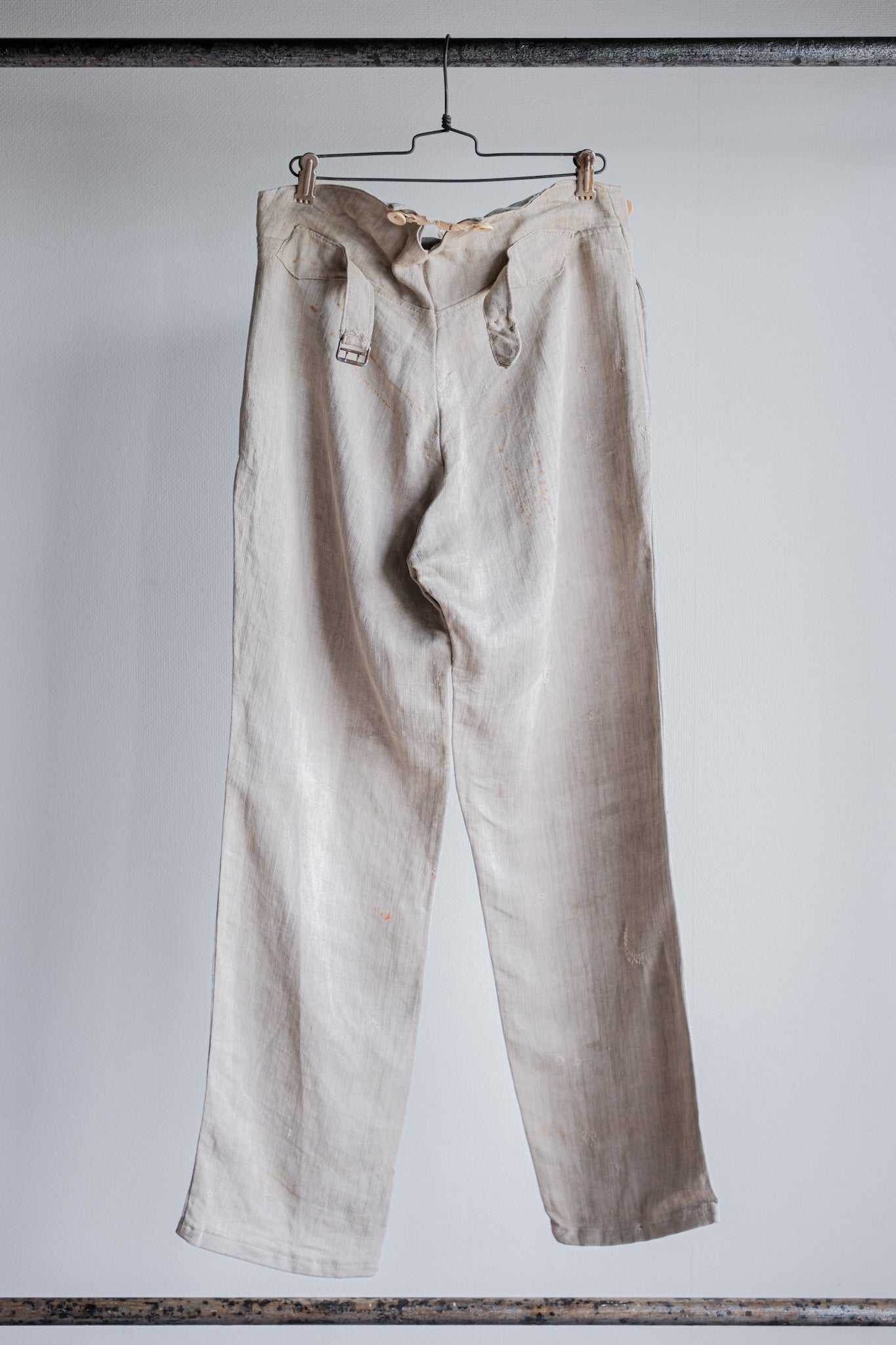 【~40's】WWⅡ German Army Drillich HBT Linen Trousers "Wehrmacht"