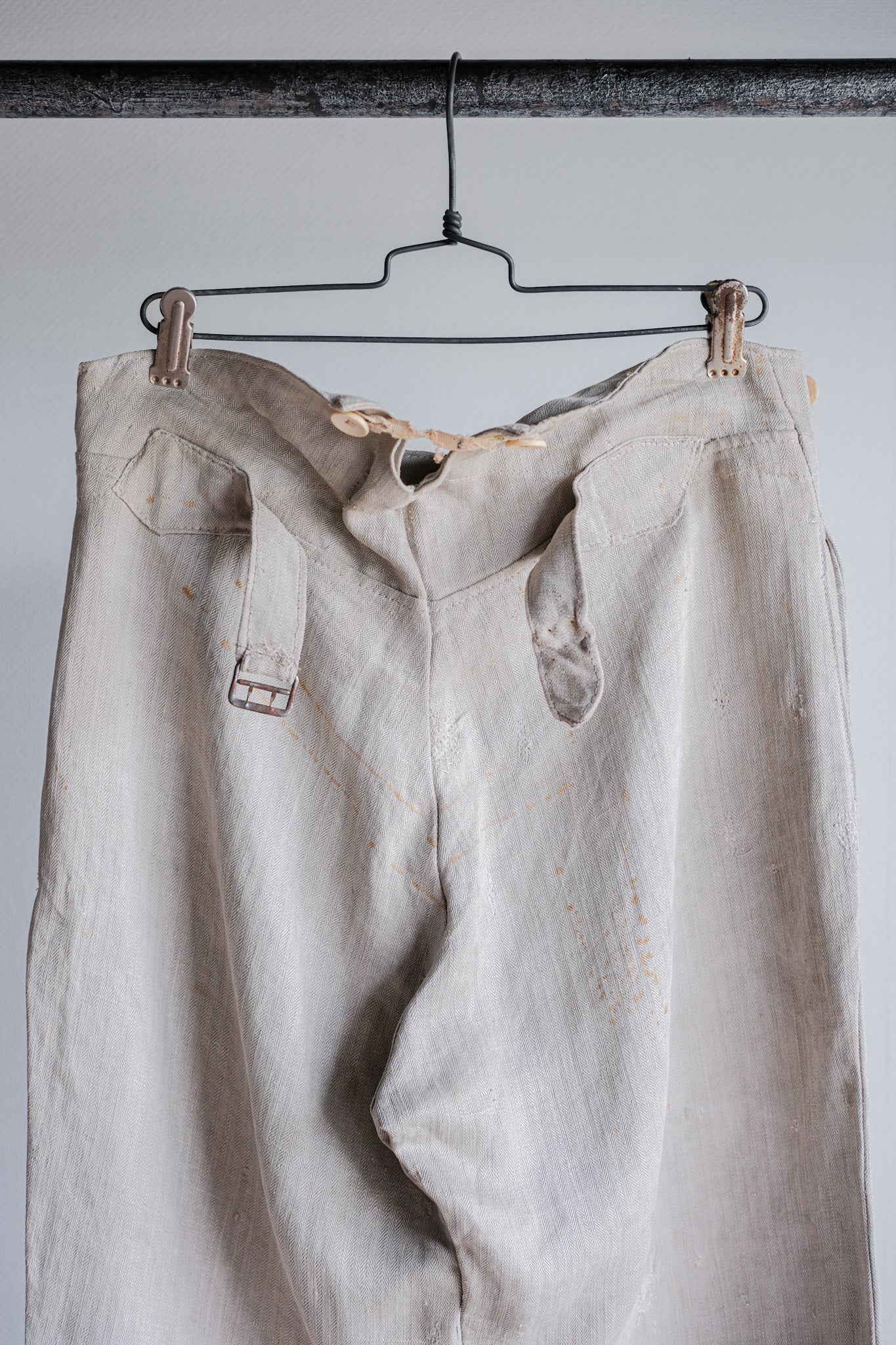 【~40's】WWⅡ German Army Drillich HBT Linen Trousers "Wehrmacht"