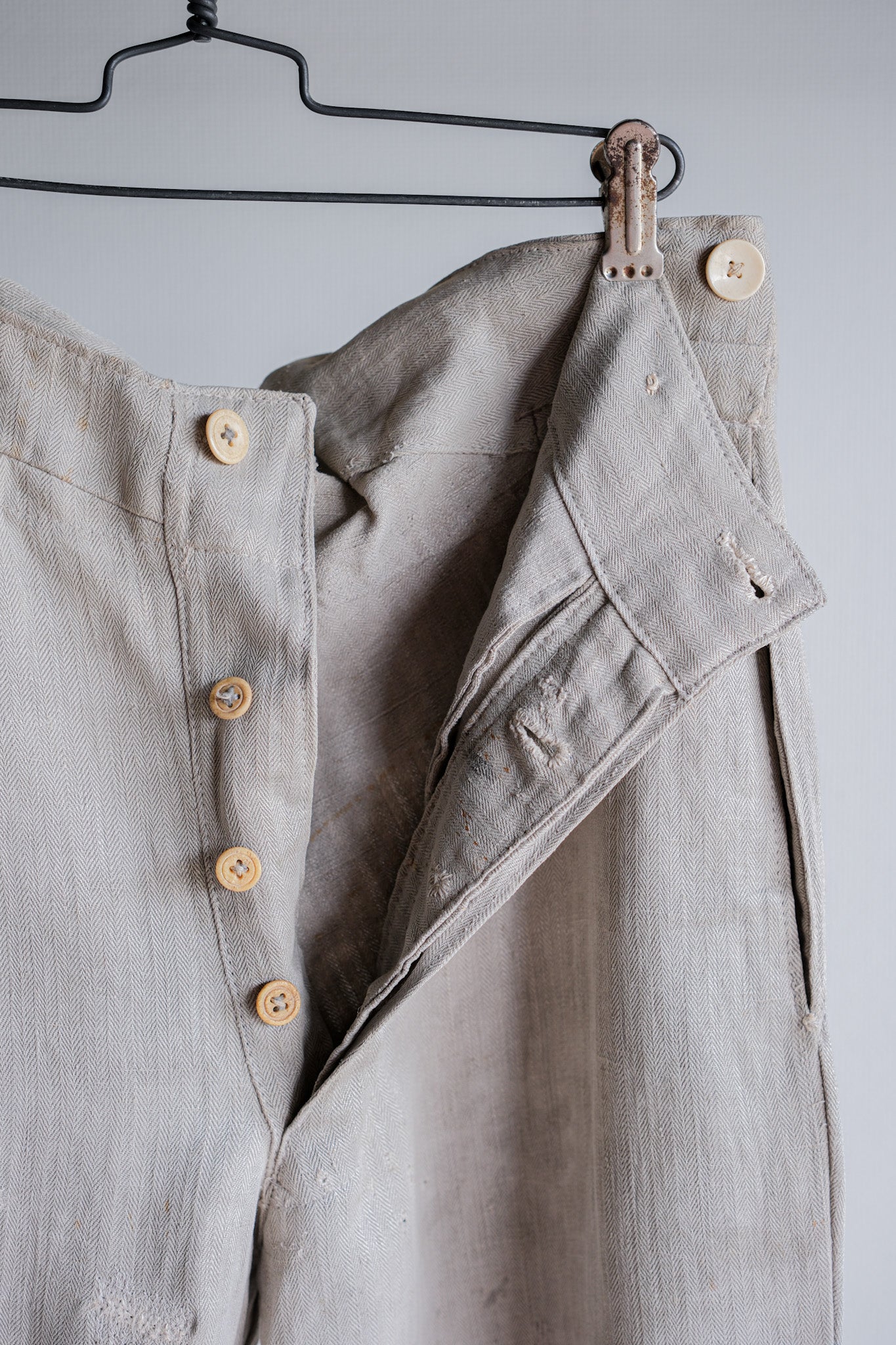 ［~40's］WWⅡ German Army Drillich HBT Linen Trousers "Wehrmacht"