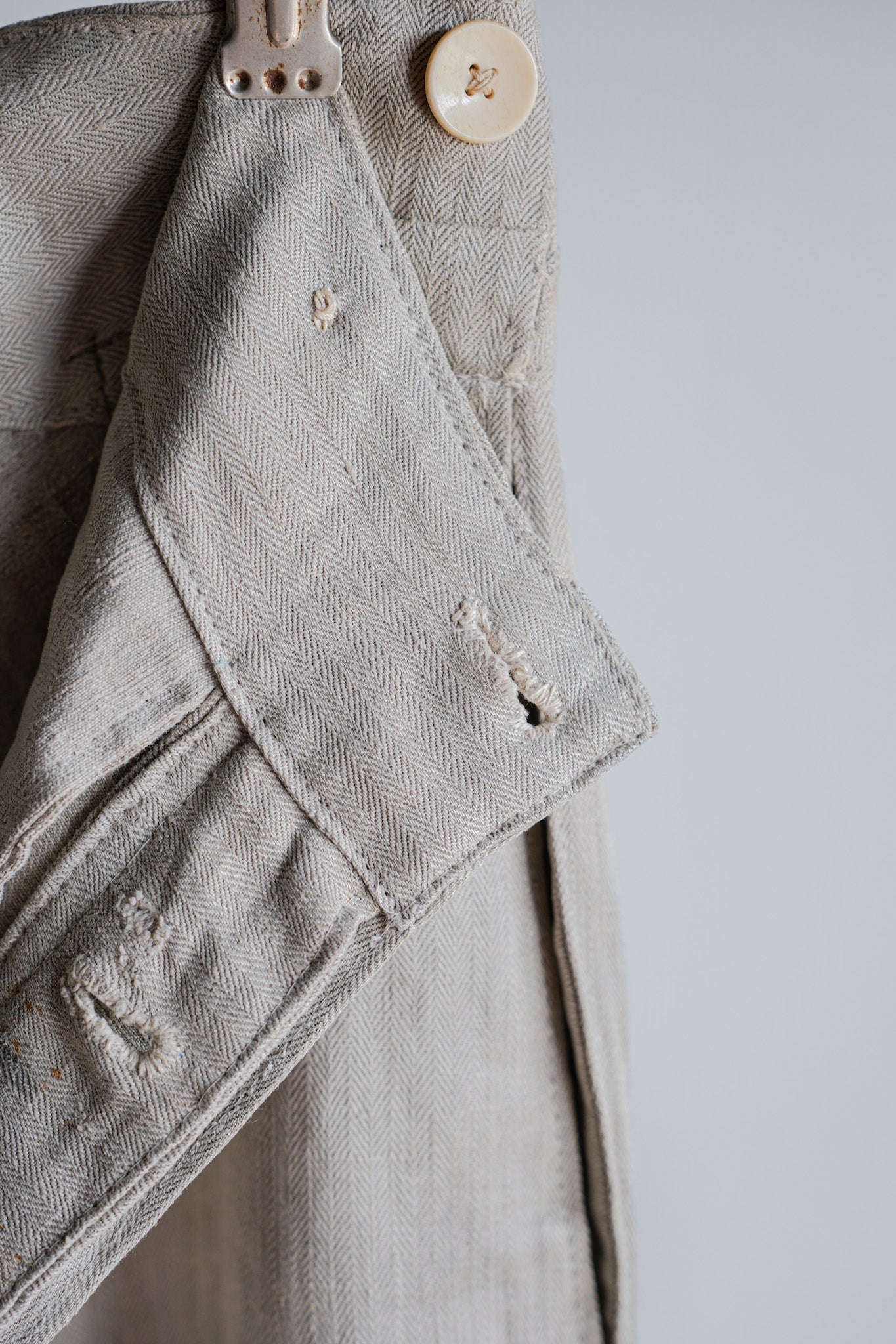 【~40's】WWⅡ German Army Drillich HBT Linen Trousers "Wehrmacht"