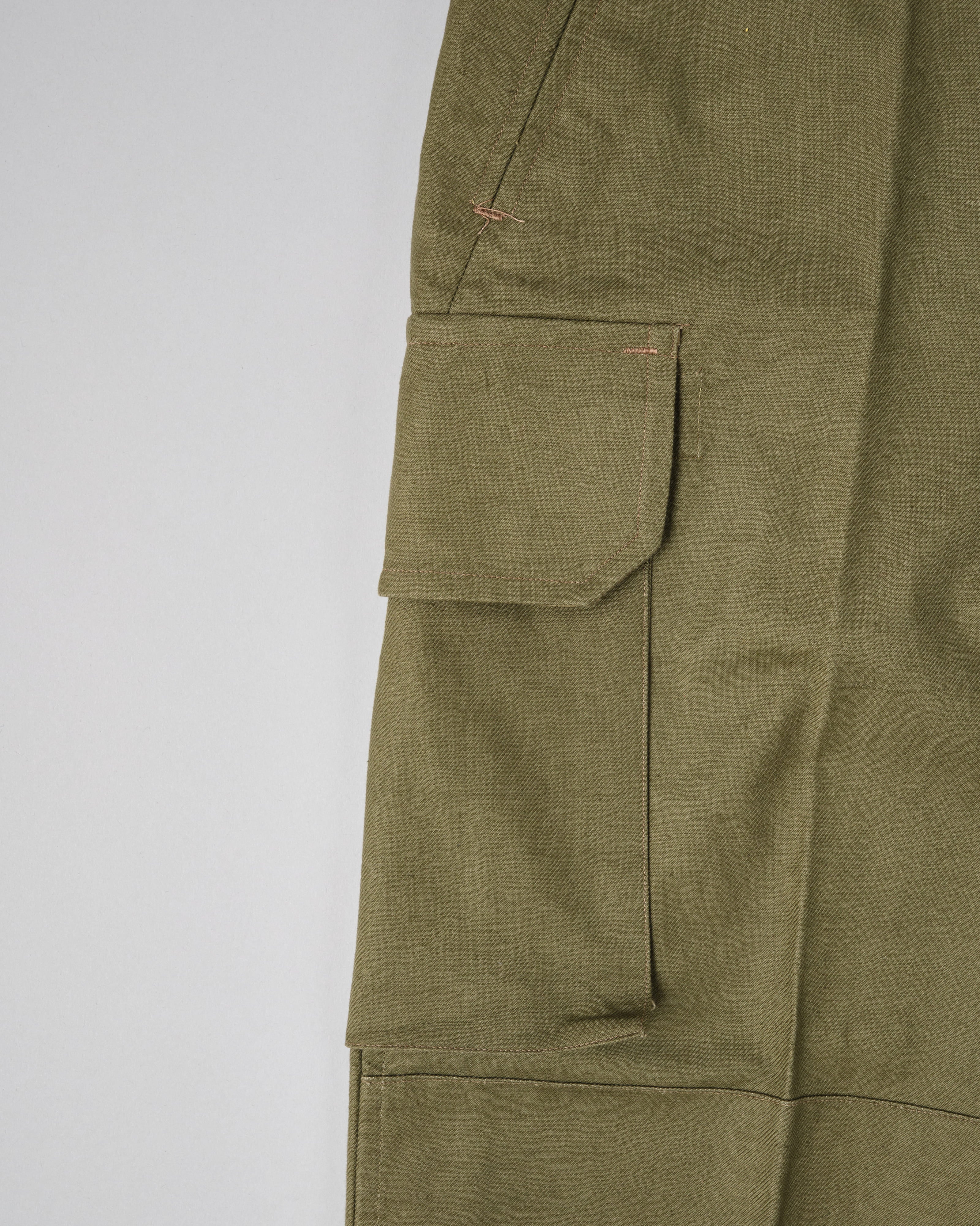 【~40's】French Army M47 Field Trousers With 3 Top Buttons Size.100XC "1st Type" "Dead Stock"