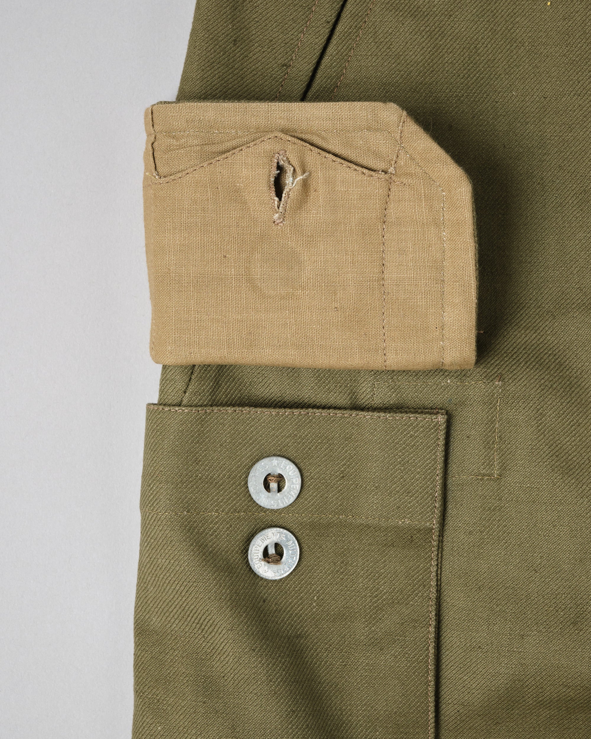 【~40's】French Army M47 Field Trousers With 3 Top Buttons Size.100XC "1st Type" "Dead Stock"