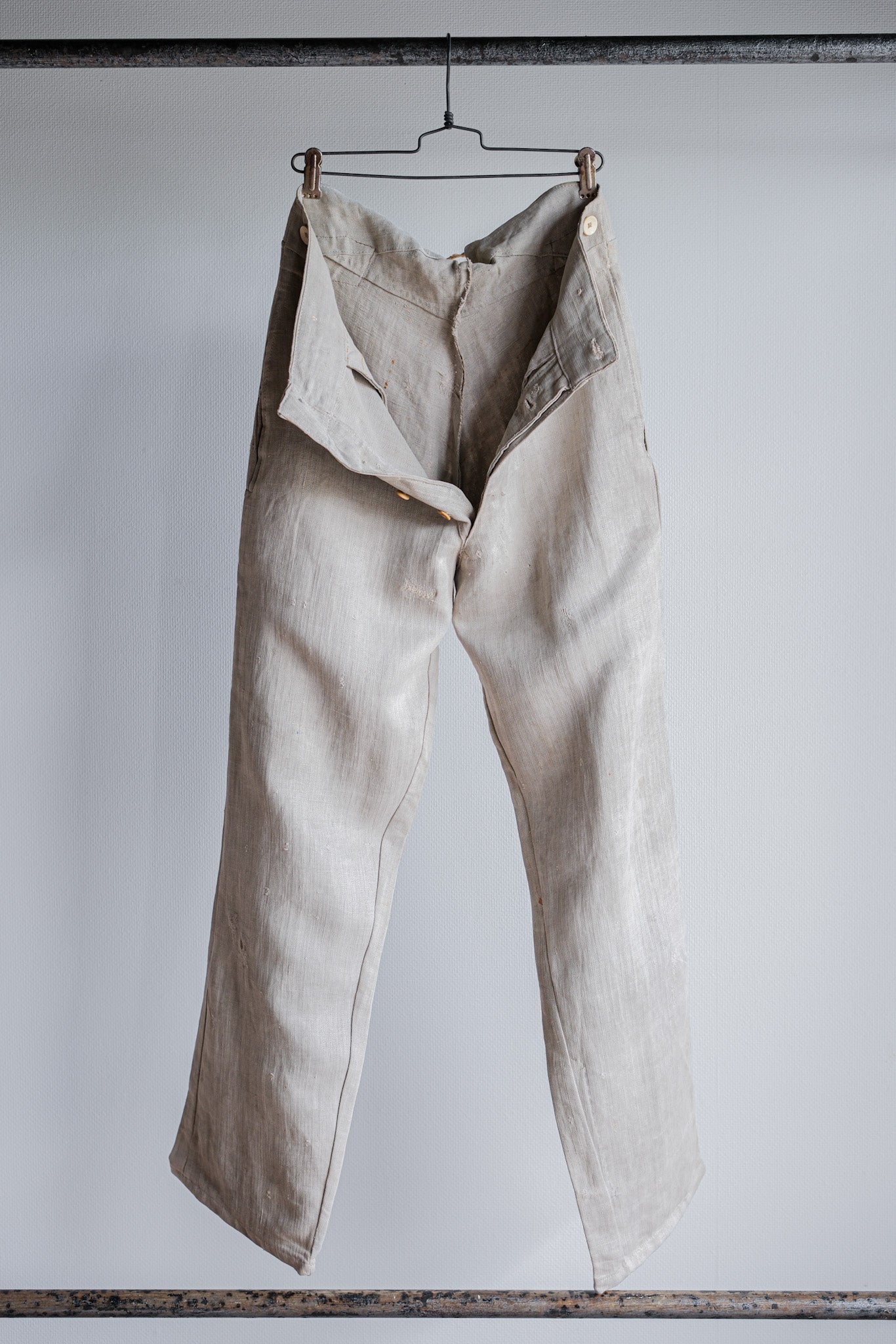 【~40's】WWⅡ German Army Drillich HBT Linen Trousers "Wehrmacht"