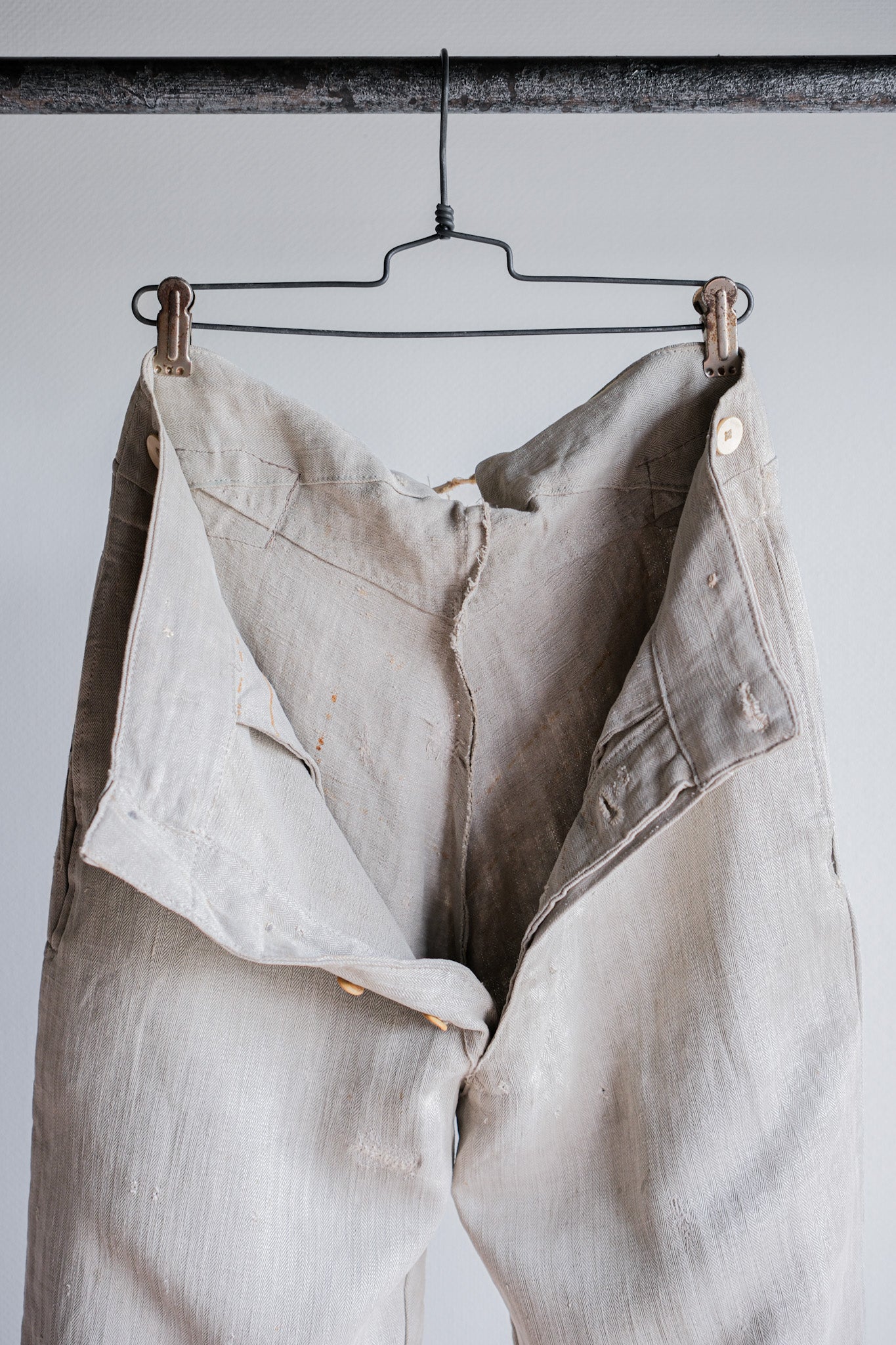 ［~40's］WWⅡ German Army Drillich HBT Linen Trousers "Wehrmacht"