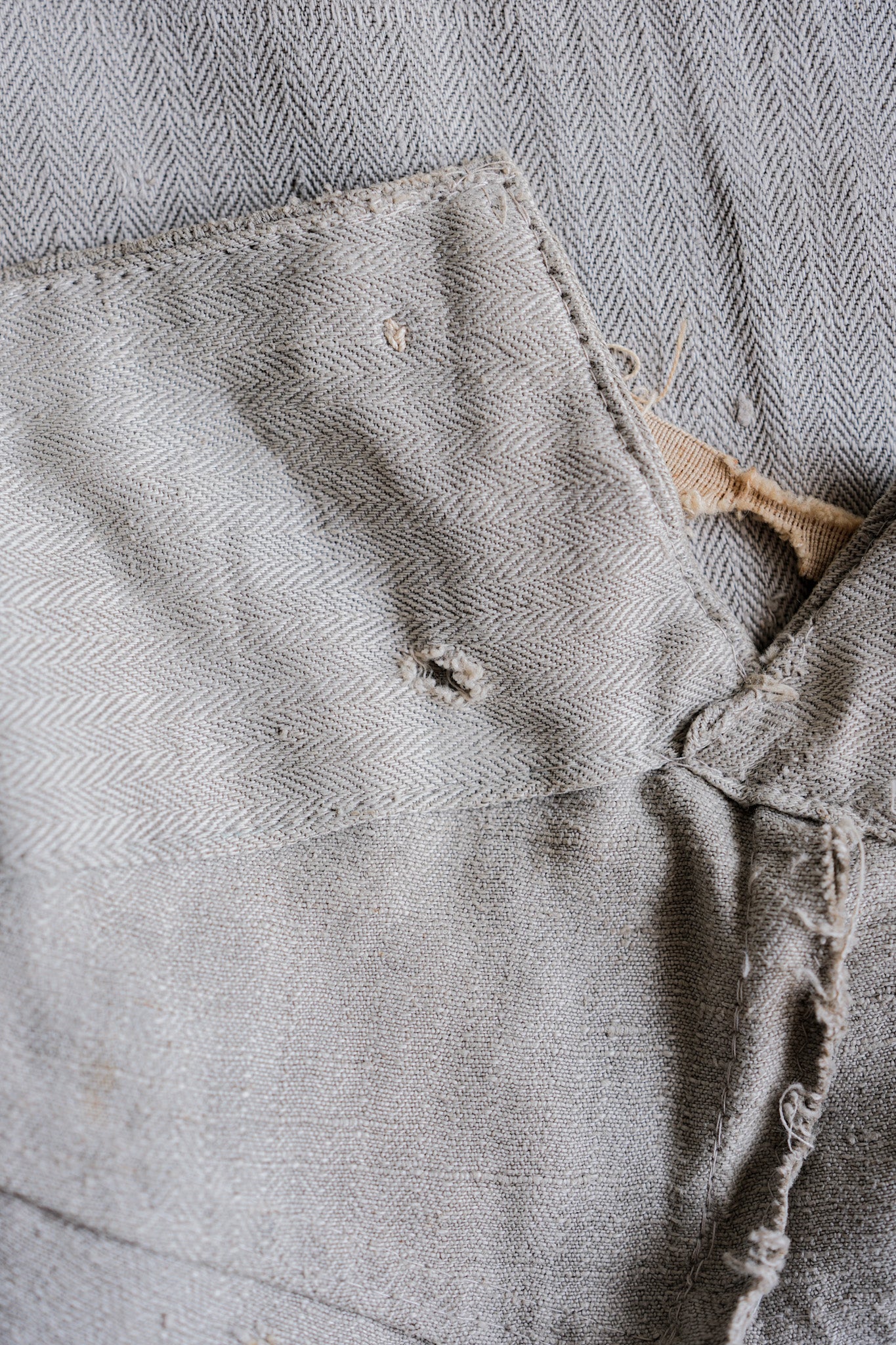 【~40's】WWⅡ German Army Drillich HBT Linen Trousers "Wehrmacht"