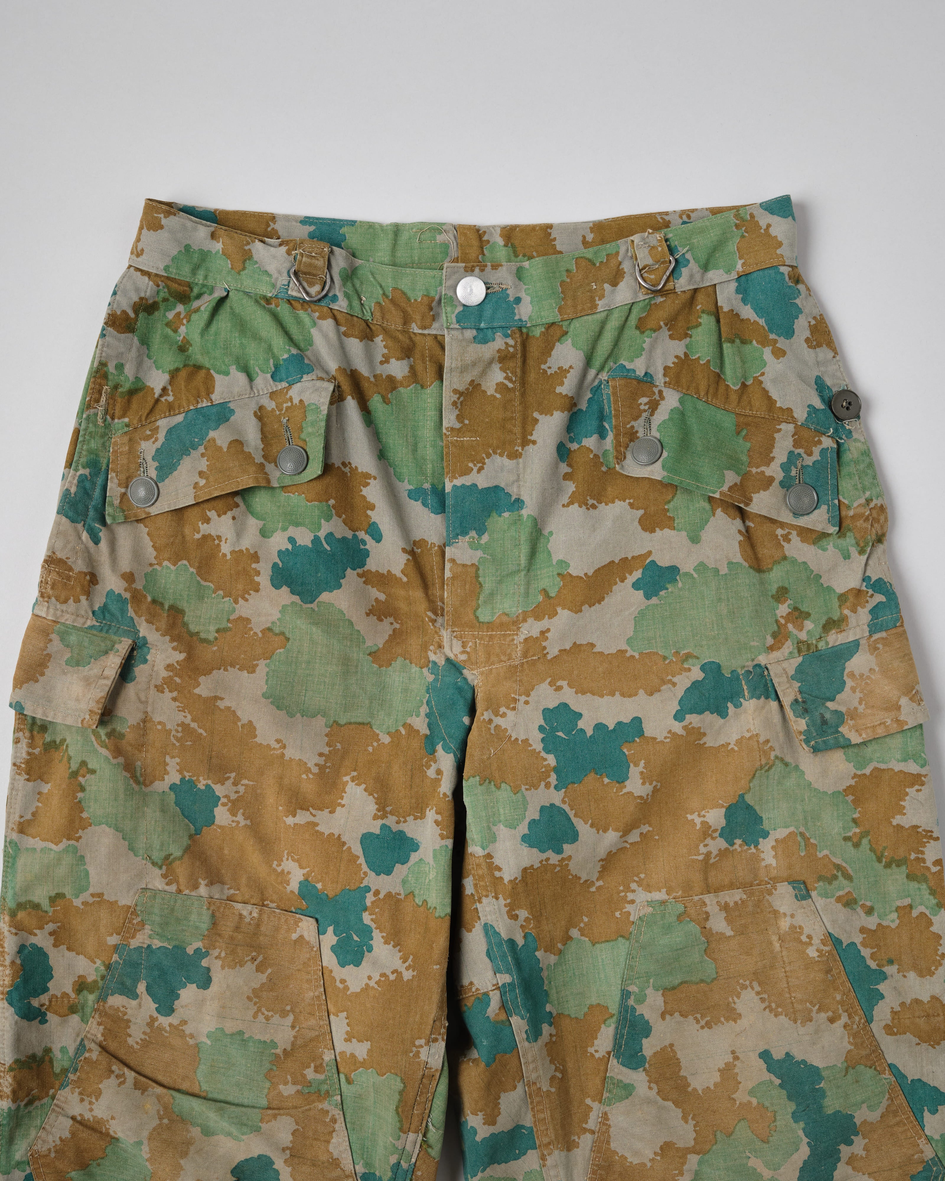 [~ 60's] กองทัพเยอรมัน East Blumenarn Camouflage Sniper กางเกงขนาด 2 "NVA"
