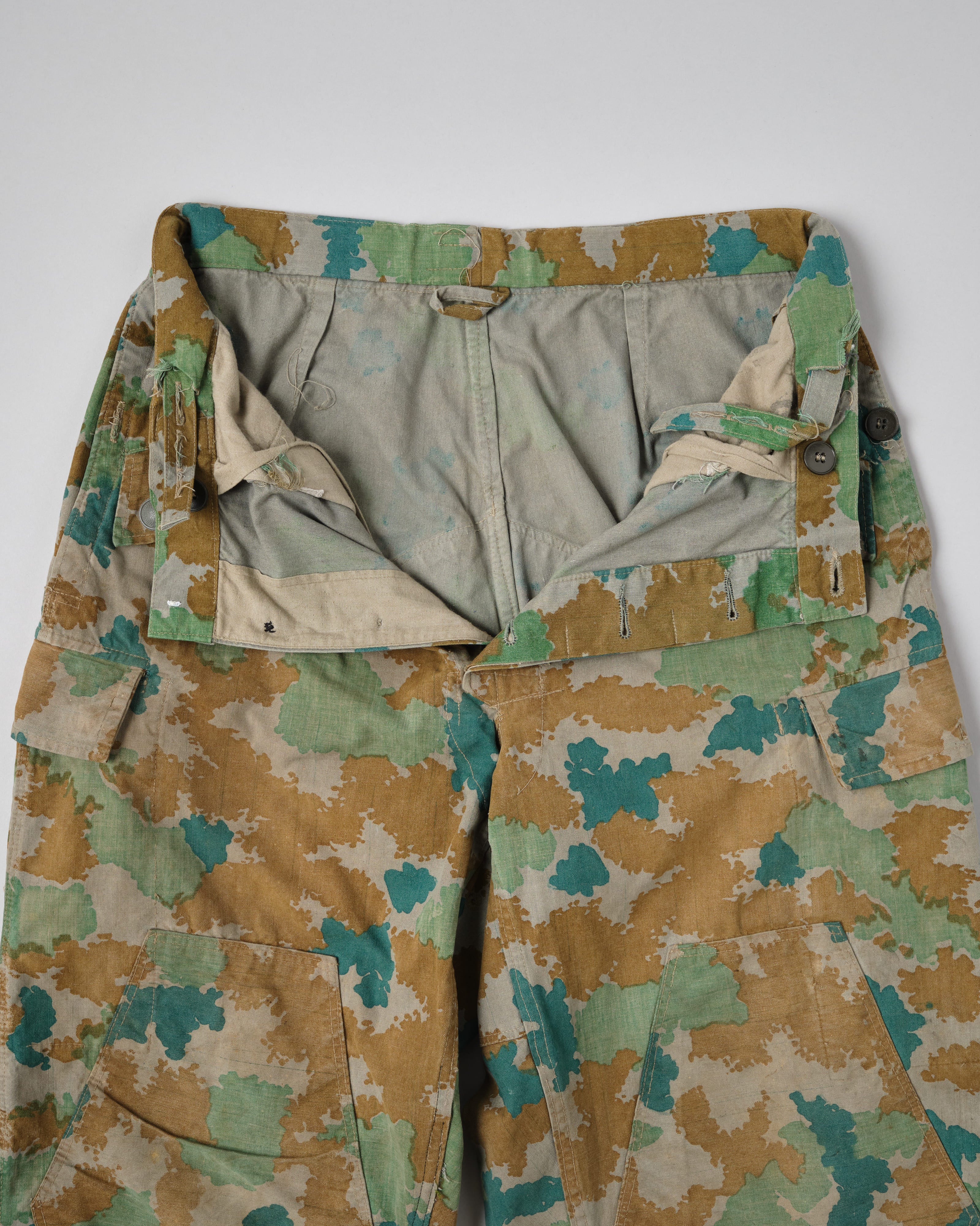 [~ 60's] กองทัพเยอรมัน East Blumenarn Camouflage Sniper กางเกงขนาด 2 "NVA"