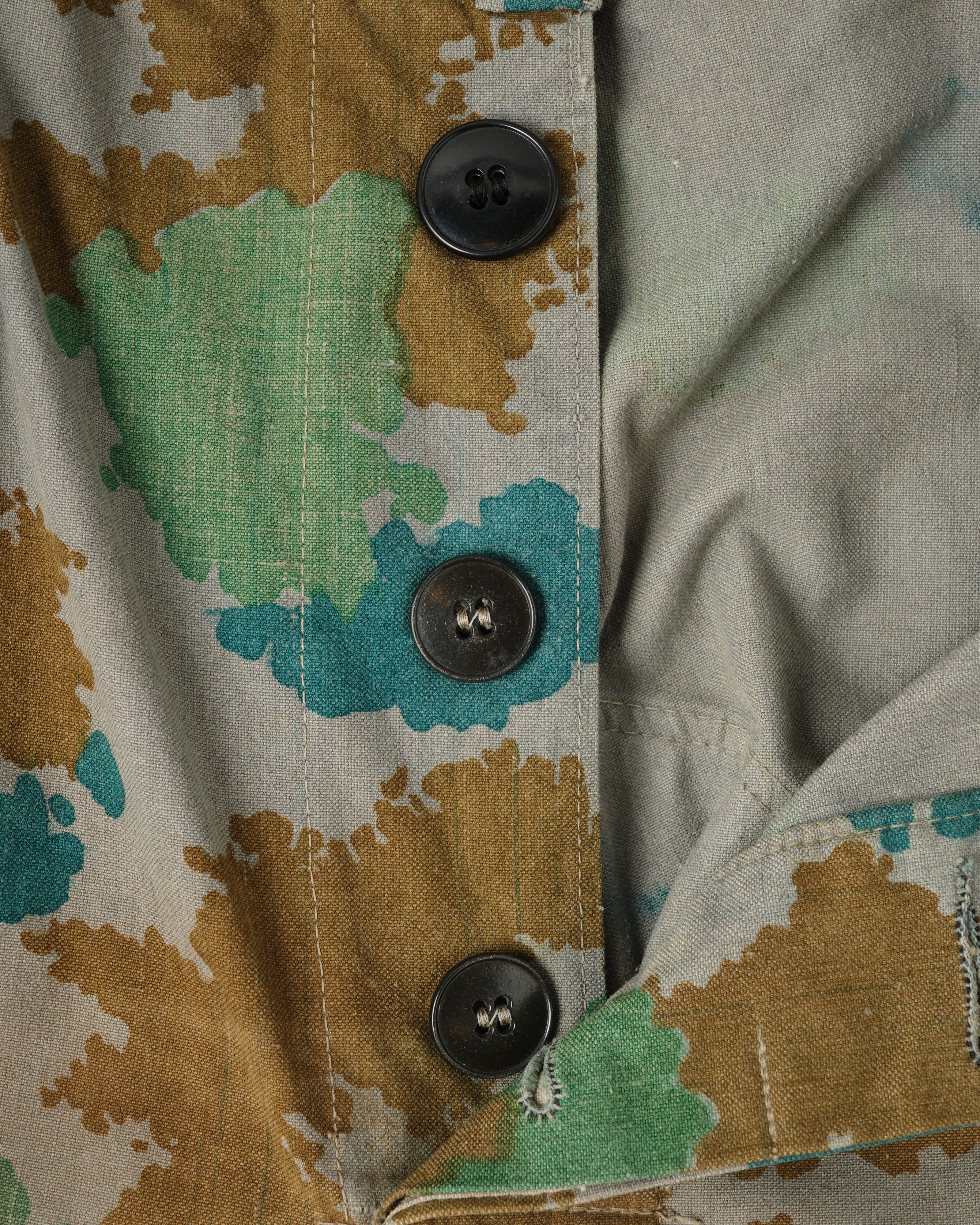 [~ 60's] กองทัพเยอรมัน East Blumenarn Camouflage Sniper กางเกงขนาด 2 "NVA"