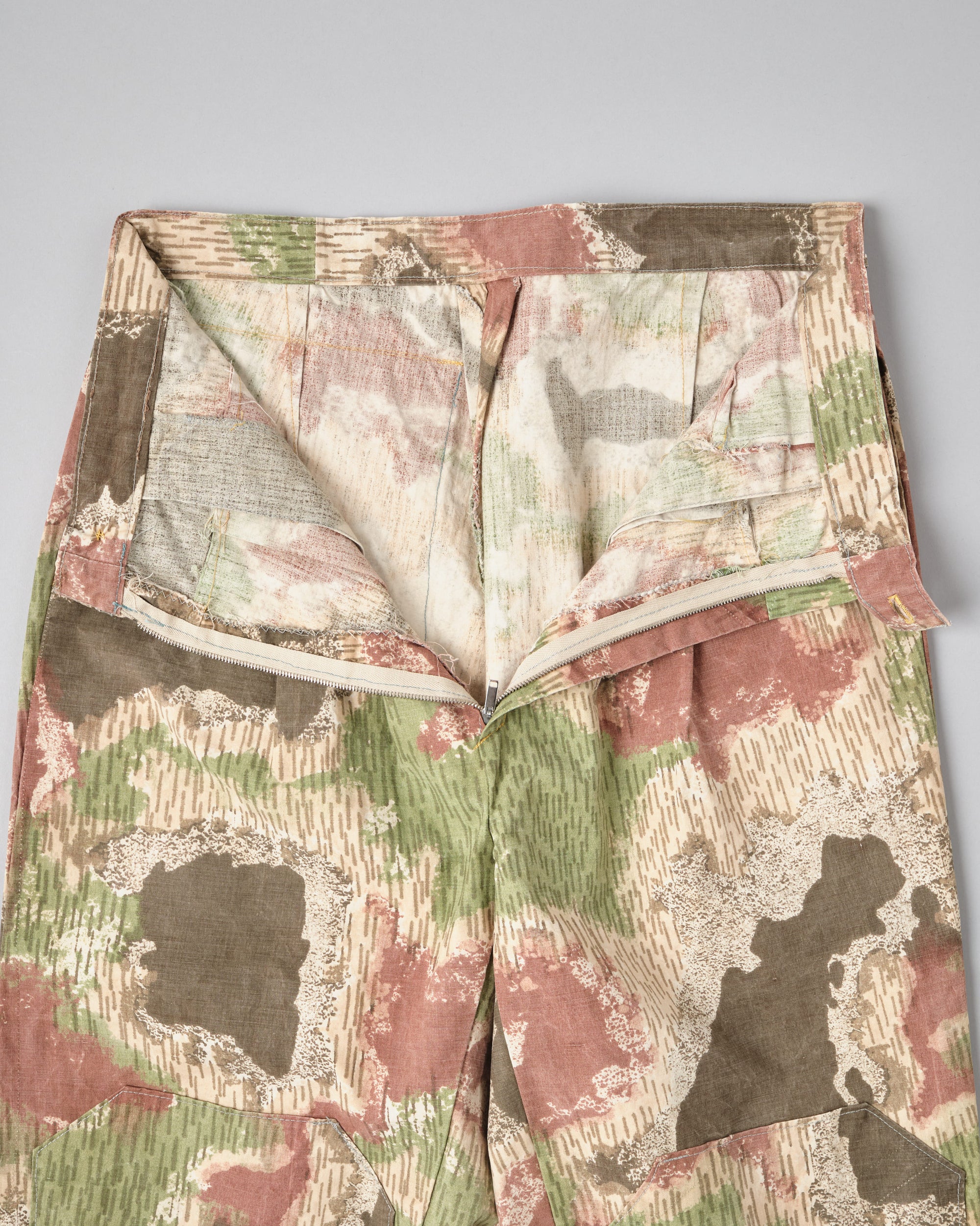 ［~60's］Czechoslovakian Army Sumpfmuster Pattern Camouflage 2 Tuck Double Knee Trousers "Localmade"