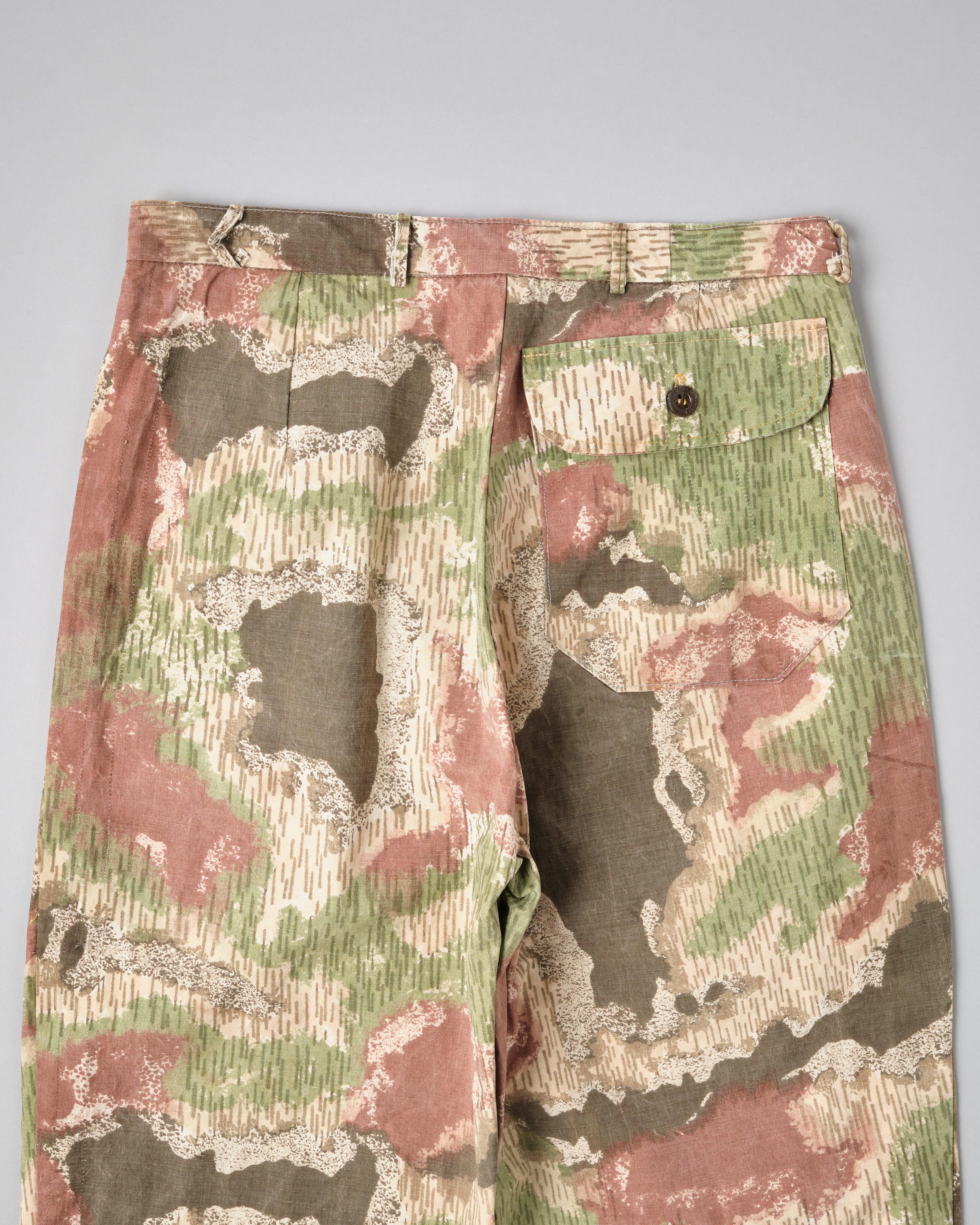 [~ 60's] กองทัพเชคโกสโลวะเกียลวดลายลวดลายลวดลายพราง 2 Tuck Double Knee กางเกงขายาว "LocalMade"