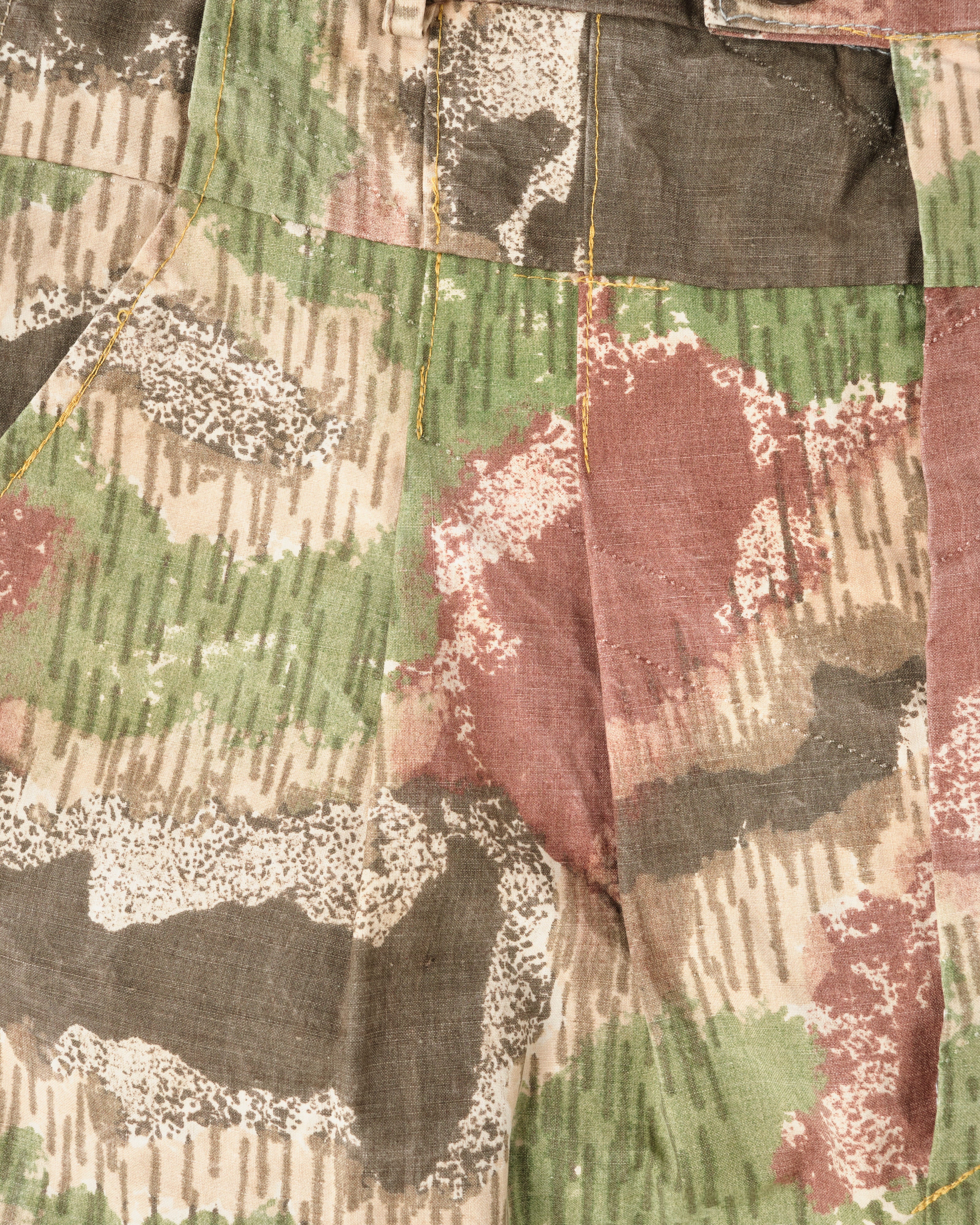 [~ 60's] กองทัพเชคโกสโลวะเกียลวดลายลวดลายลวดลายพราง 2 Tuck Double Knee กางเกงขายาว "LocalMade"