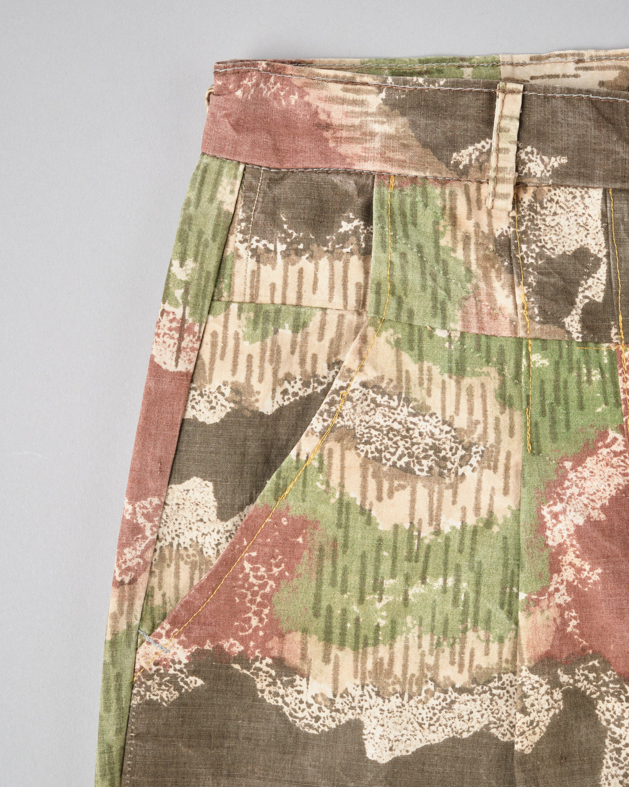 ［~60's］Czechoslovakian Army Sumpfmuster Pattern Camouflage 2 Tuck Double Knee Trousers "Localmade"