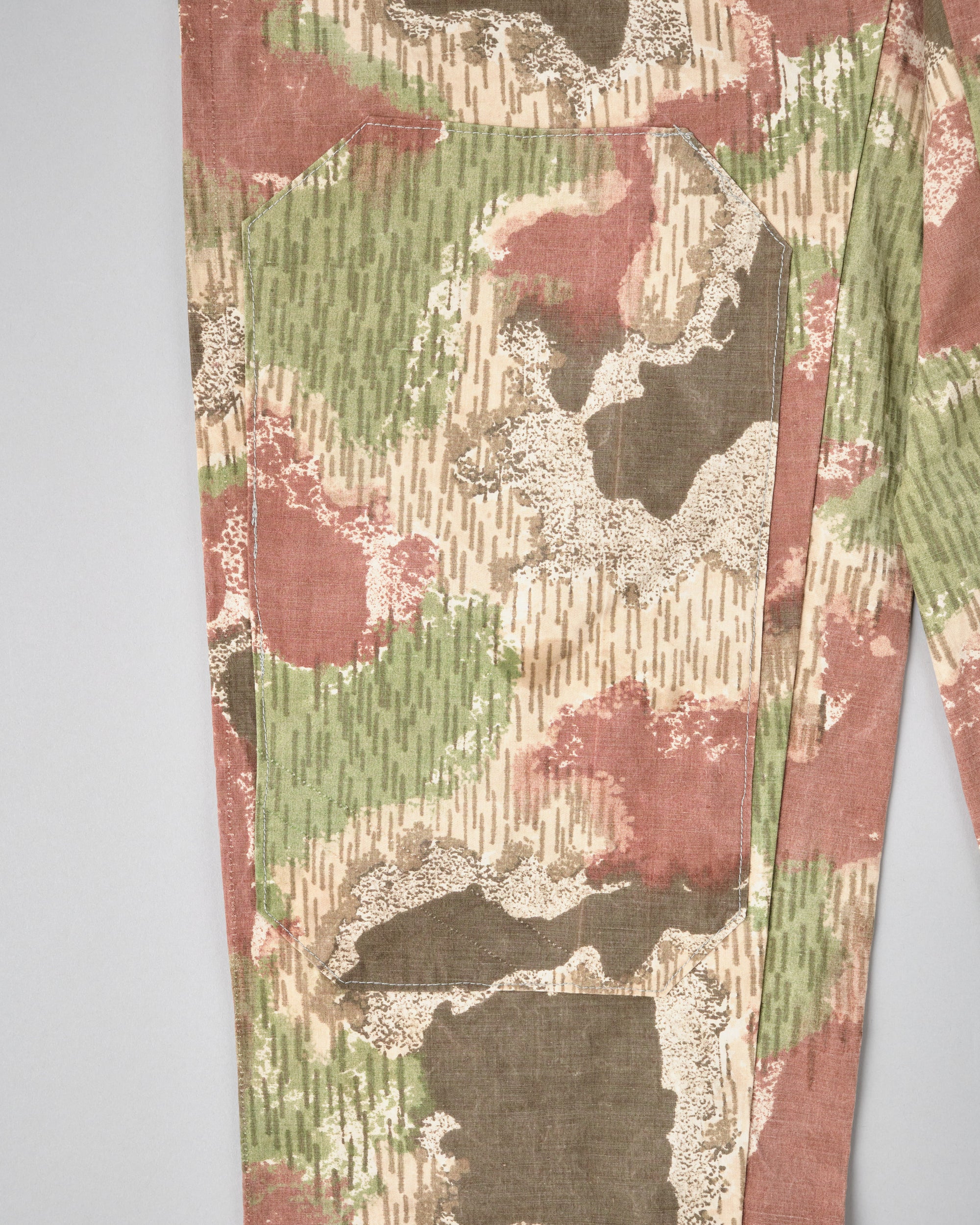 ［~60's］Czechoslovakian Army Sumpfmuster Pattern Camouflage 2 Tuck Double Knee Trousers "Localmade"