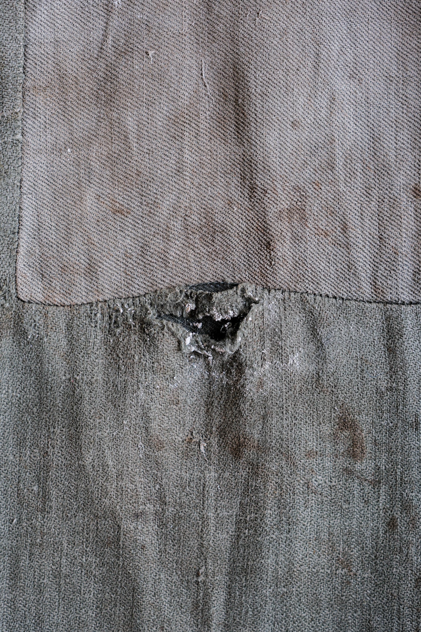 ［~40's］WWⅡ German Army M43 Green Linen Summer Trousers "Unusual Fabric" "Boro" "Wehrmacht"