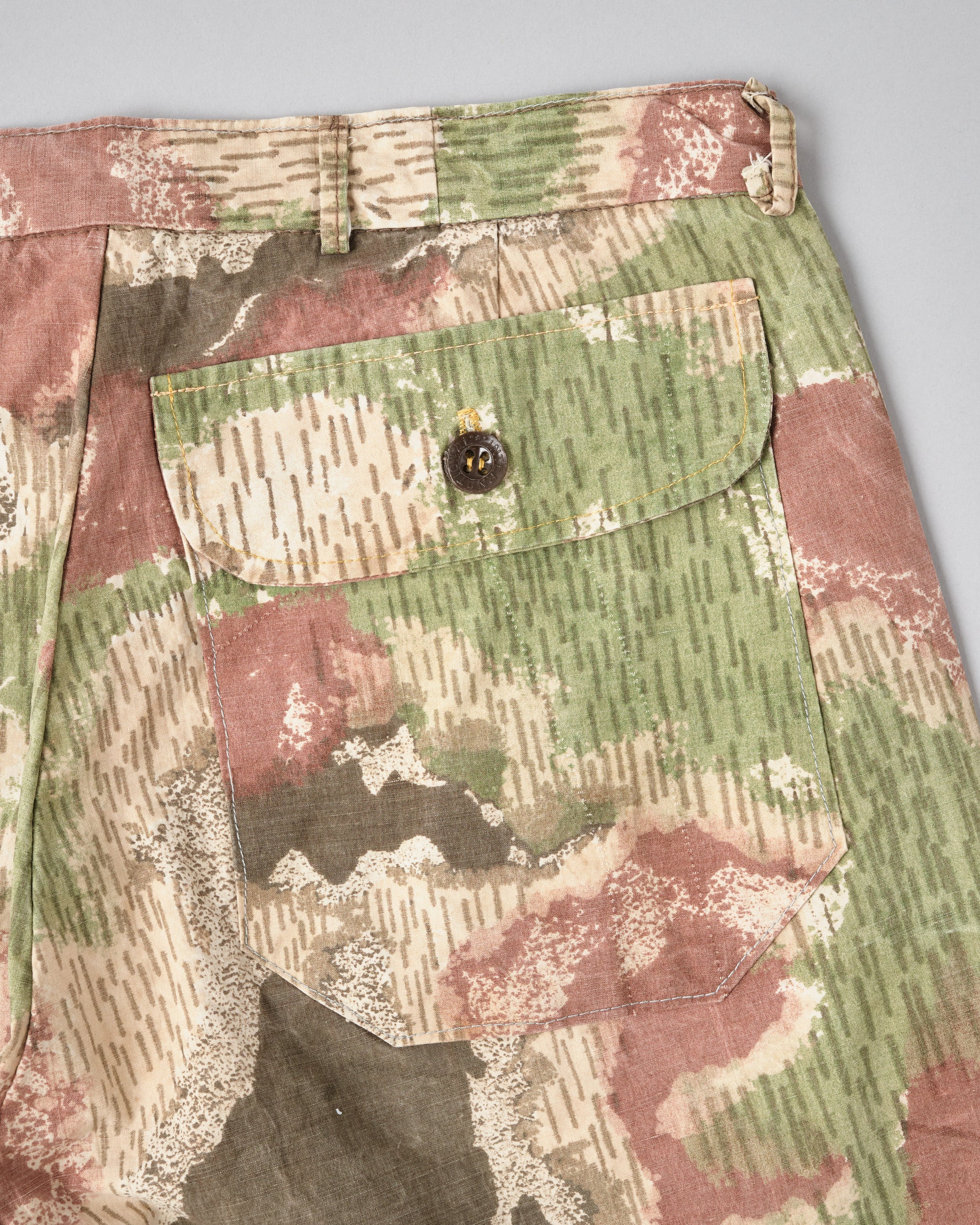 ［~60's］Czechoslovakian Army Sumpfmuster Pattern Camouflage 2 Tuck Double Knee Trousers "Localmade"