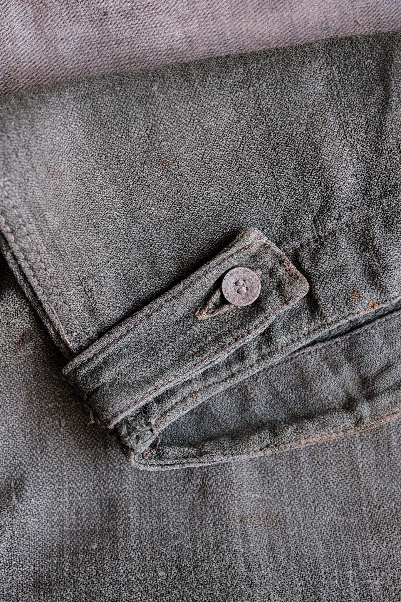 ［~40's］WWⅡ German Army M43 Green Linen Summer Trousers "Unusual Fabric" "Boro" "Wehrmacht"