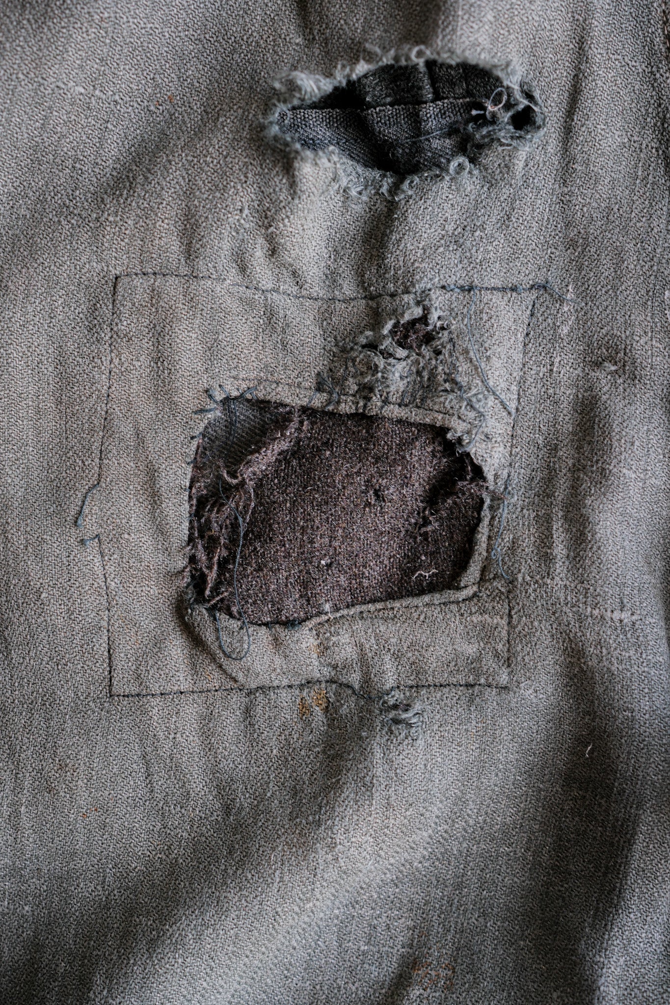 ［~40's］WWⅡ German Army M43 Green Linen Summer Trousers "Unusual Fabric" "Boro" "Wehrmacht"