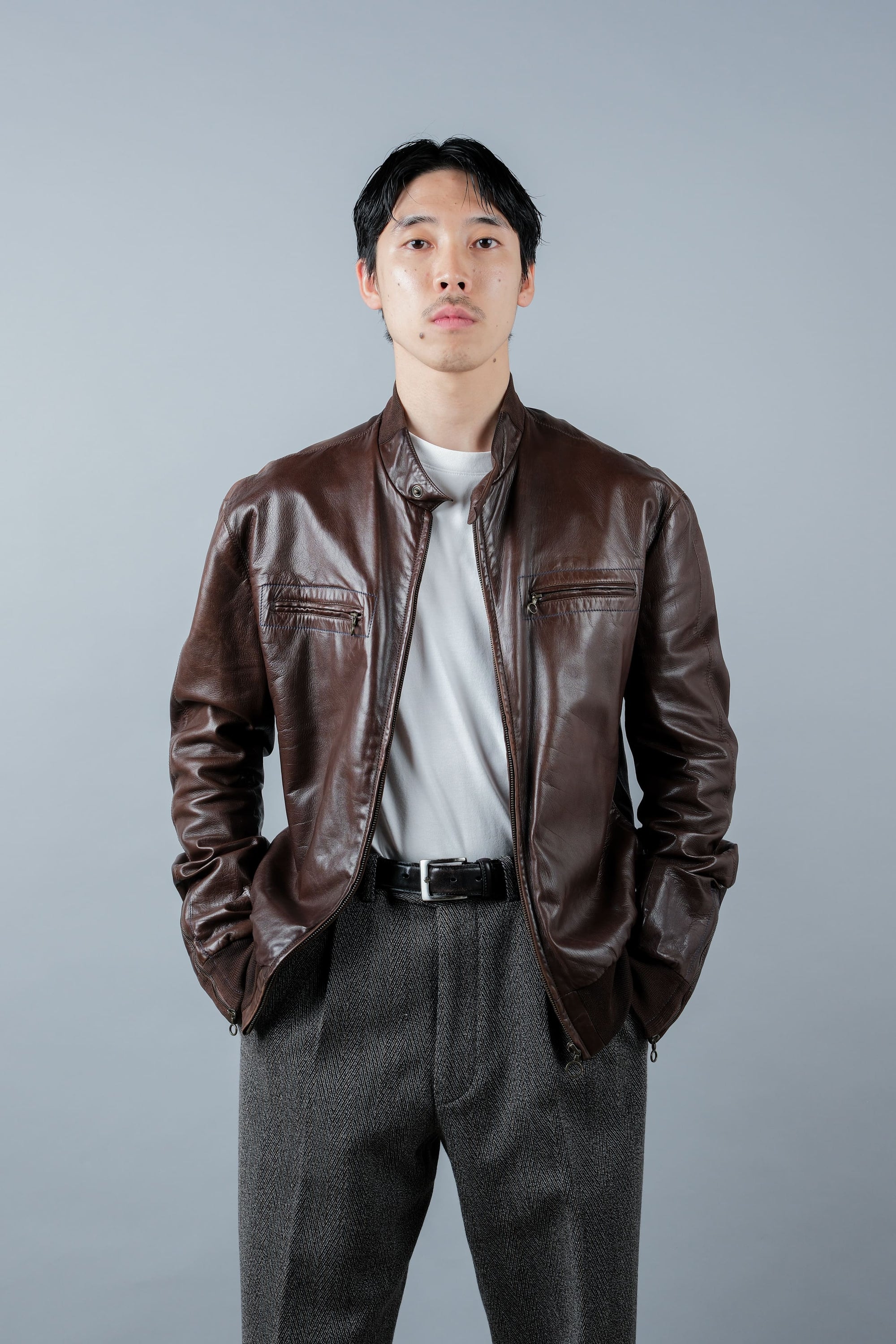［~90's］Old SERAPHIN Zip Up Lambskin Leather Blouson Size.50