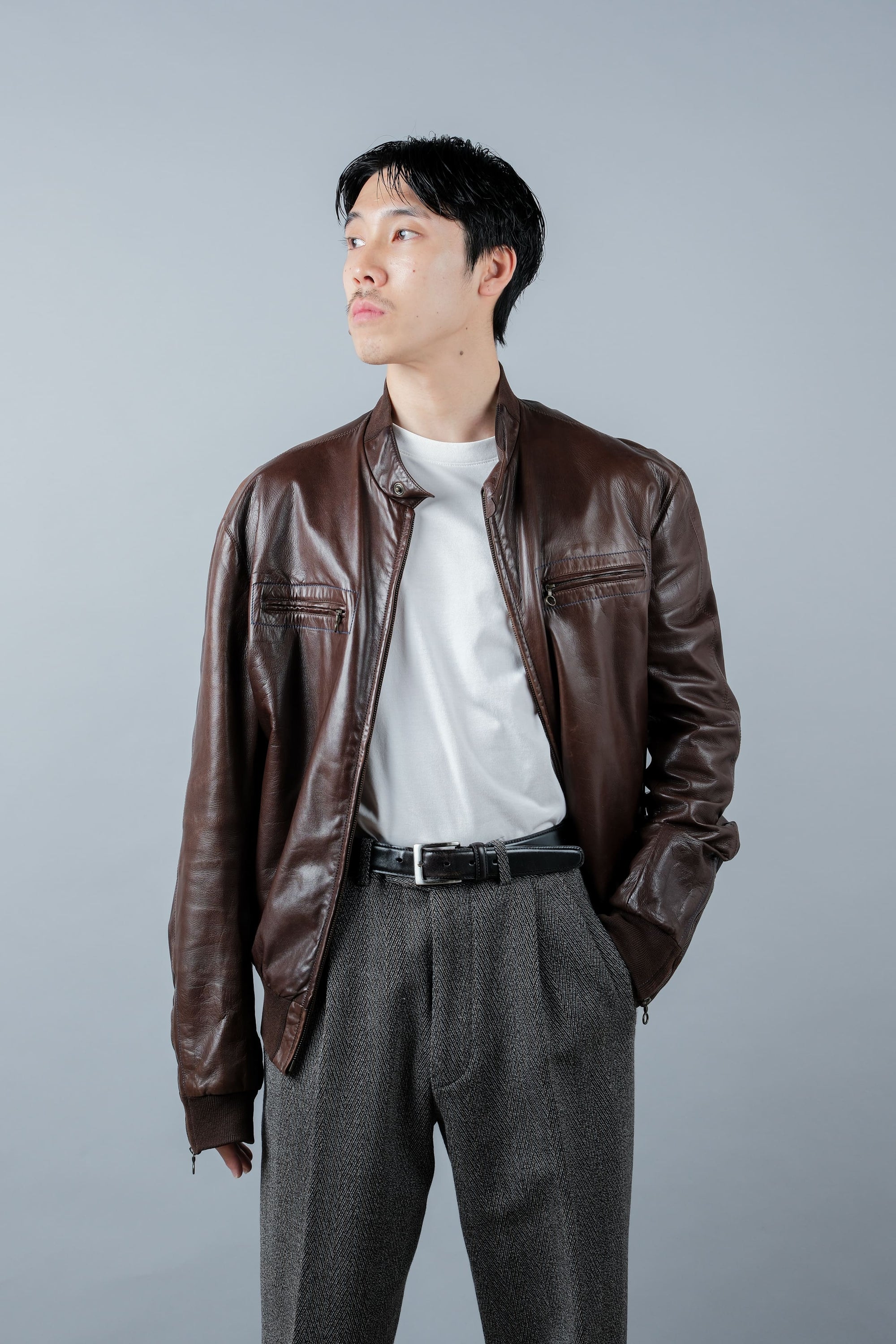 ［~90's］Old SERAPHIN Zip Up Lambskin Leather Blouson Size.50