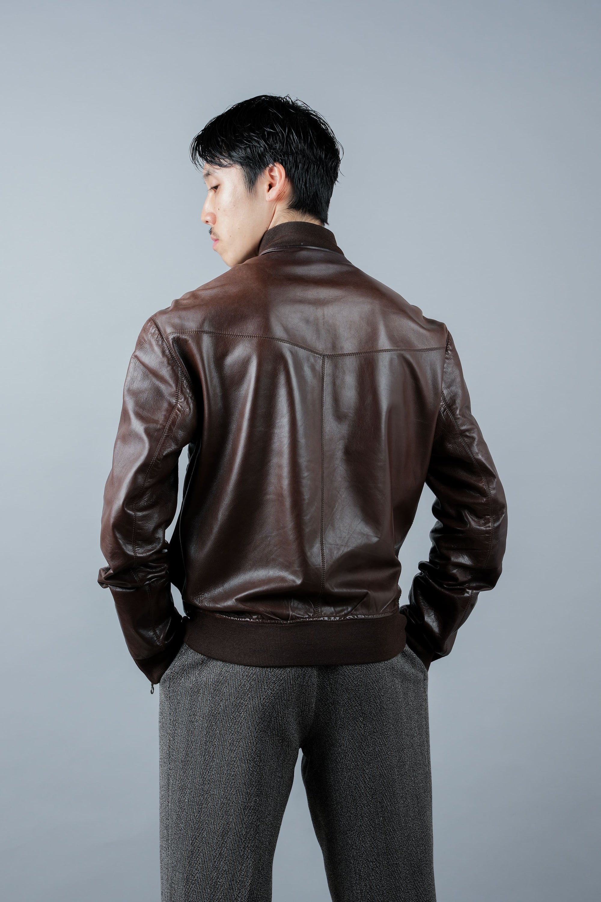 ［~90's］Old SERAPHIN Zip Up Lambskin Leather Blouson Size.50