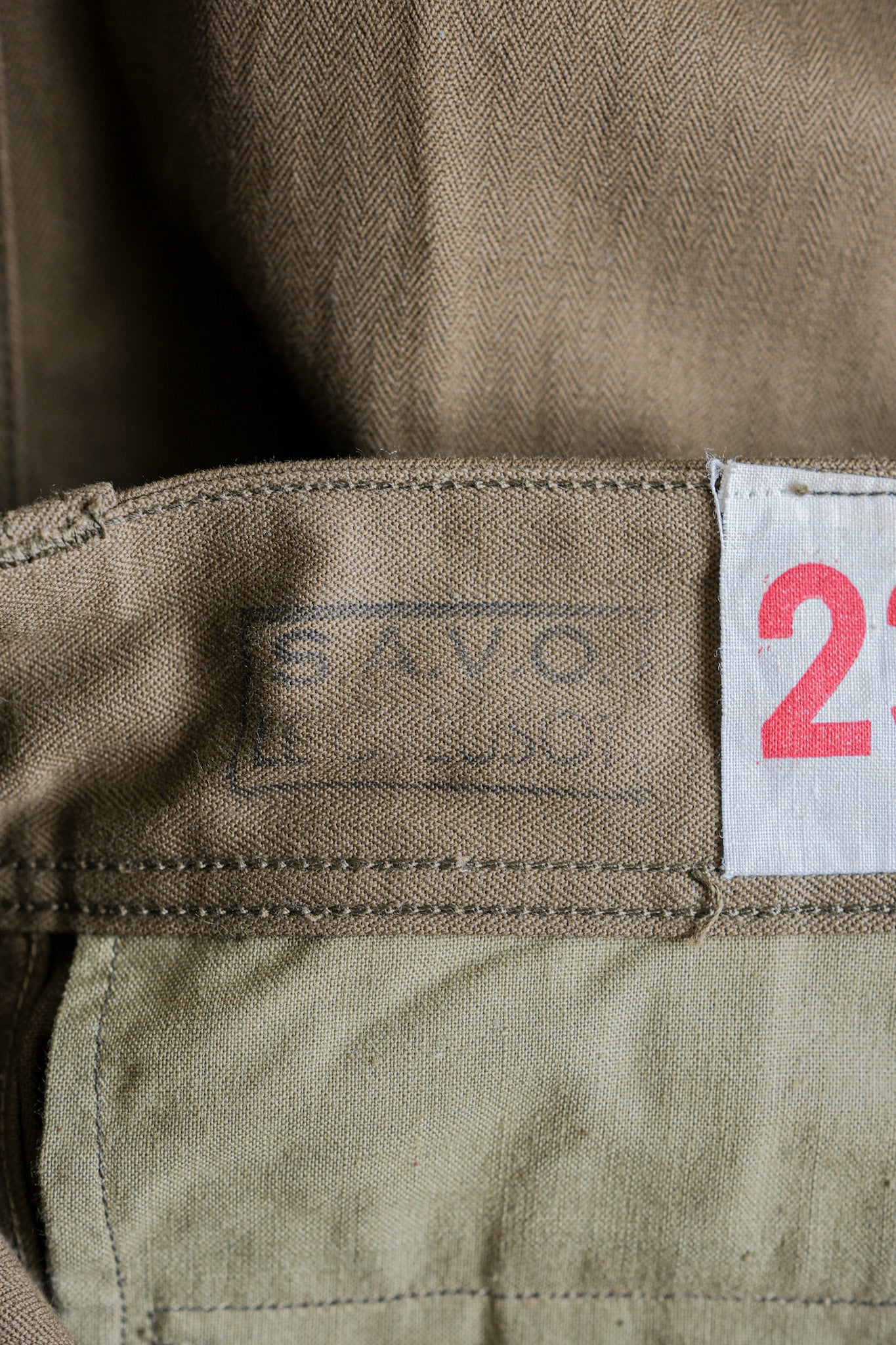 [~ 60's] French Army M47 Field Trousers Size.23 "Dead Stock"