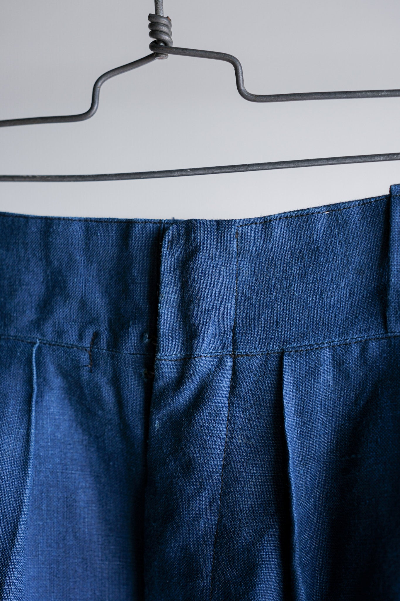 ［~40's］French Navy Indigo Linen Mechanic Trousers "Marine Nationale"