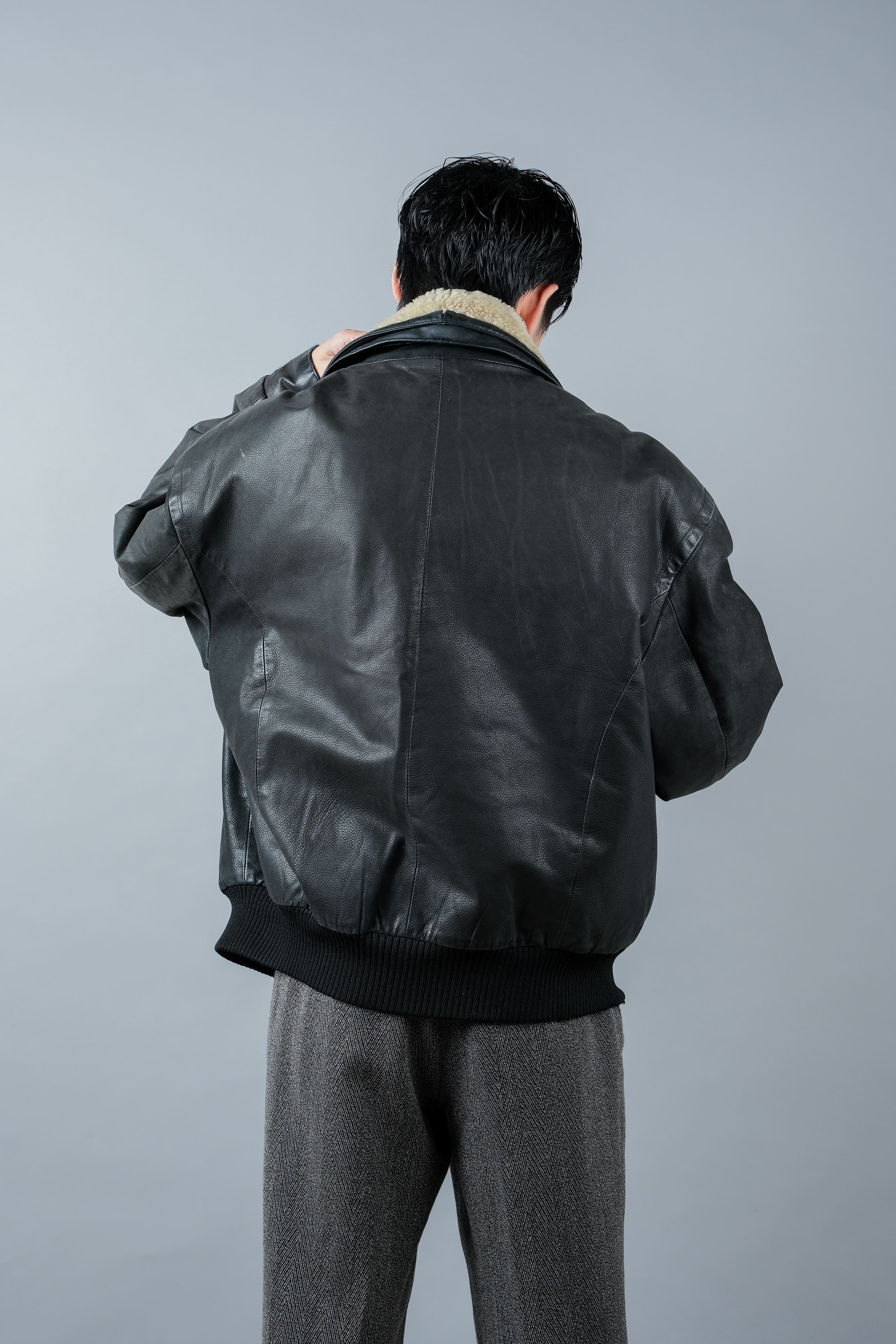 [~ 90's] Old Seraphin Zip Up Leather Blouson